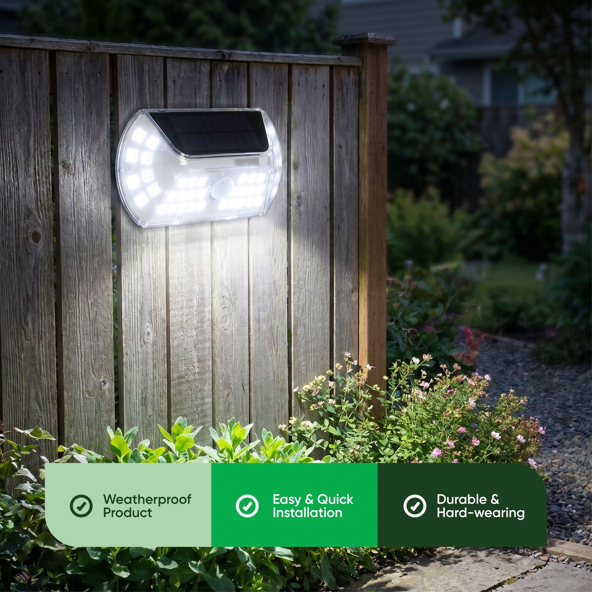 White - Streetwize - 40LED Solar Security Light with Motion Sensor - 7