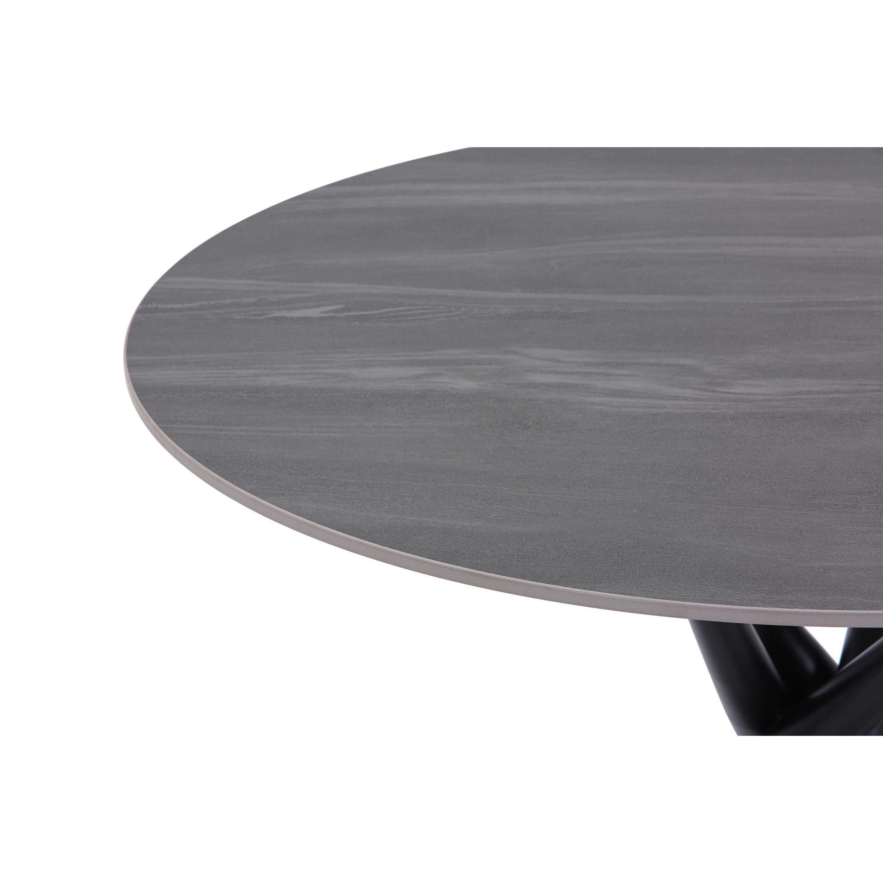 Grey - Shankar - Richmond Round Grey Dining Table - 4