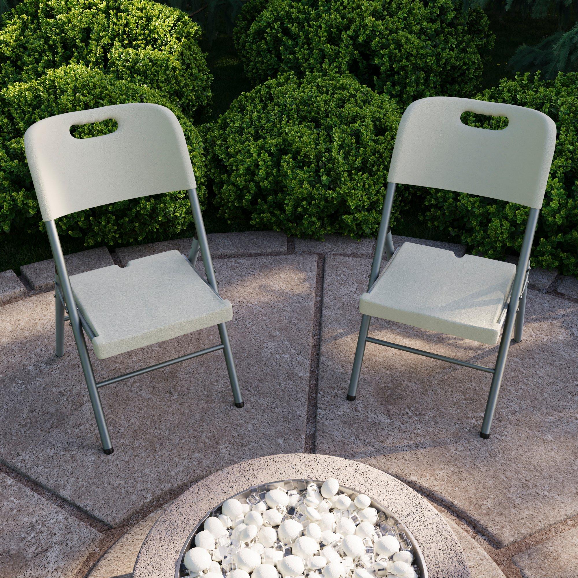 White - Lassic - Home Vida Set of 2 Outdoor Indoor Folding Chairs - 3