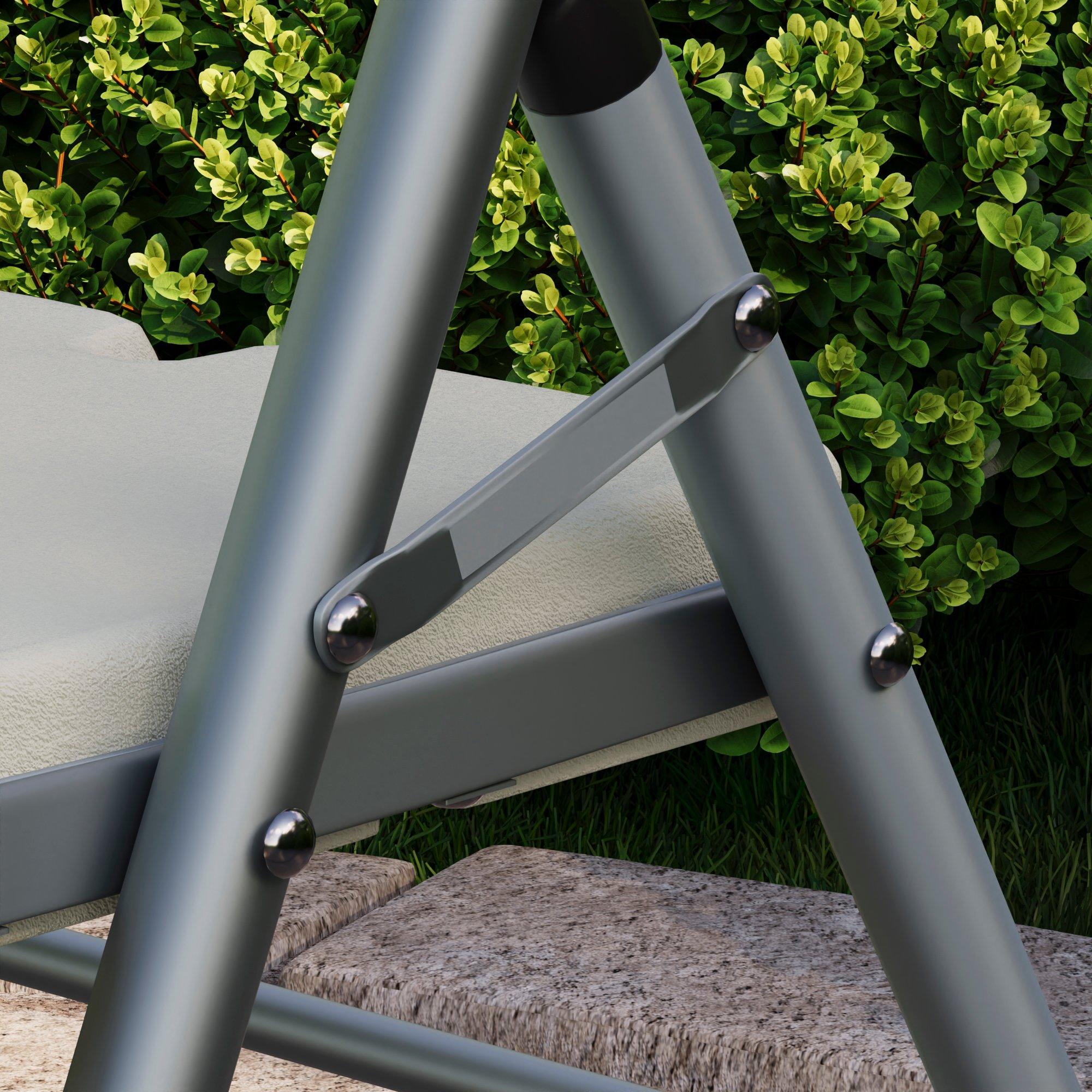 White - Lassic - Home Vida Set of 2 Outdoor Indoor Folding Chairs - 4