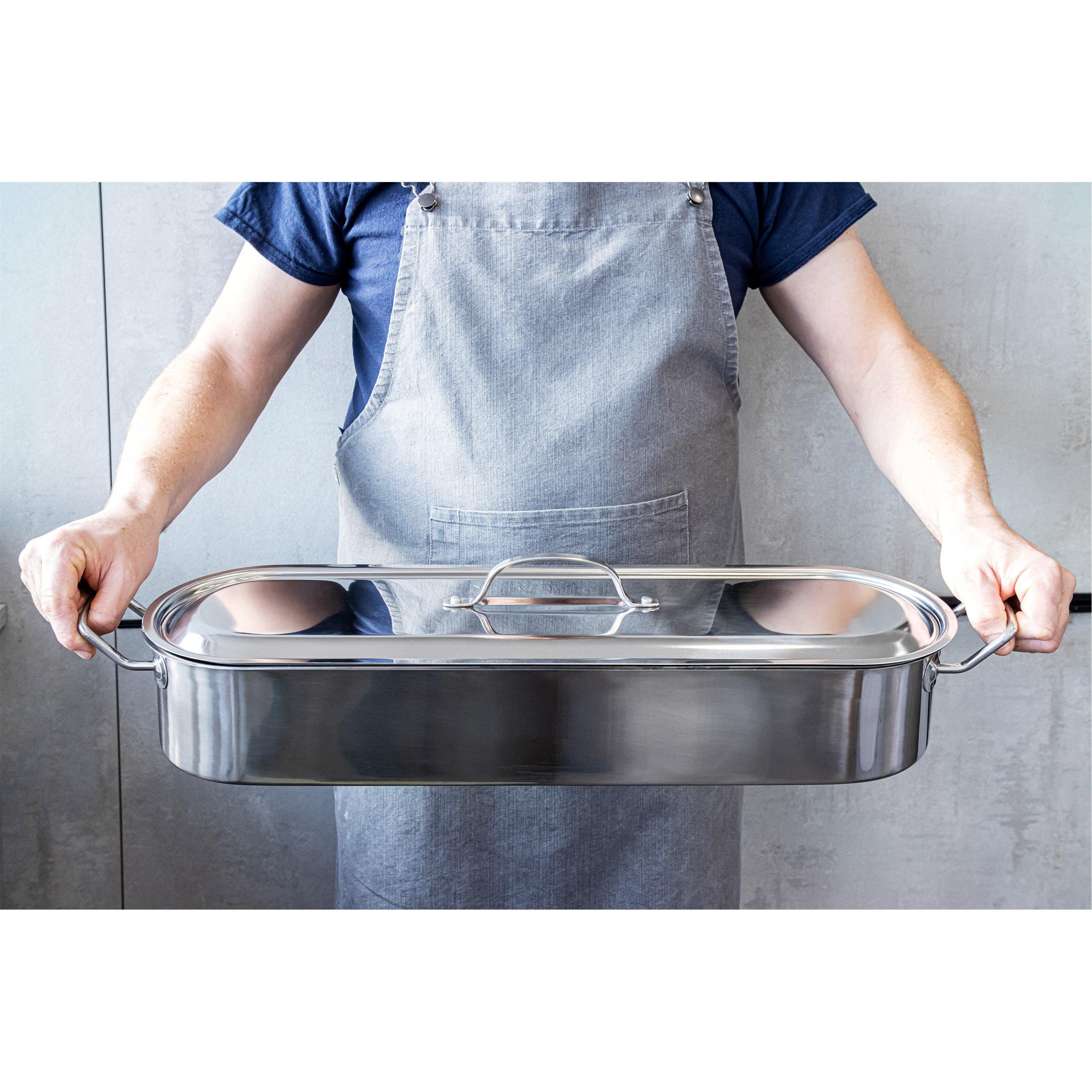 [美品]ステンレス製　魚蒸し器 Fish Poacher KitchenCraft Stainless Steel Fish Poacher | FRASERS