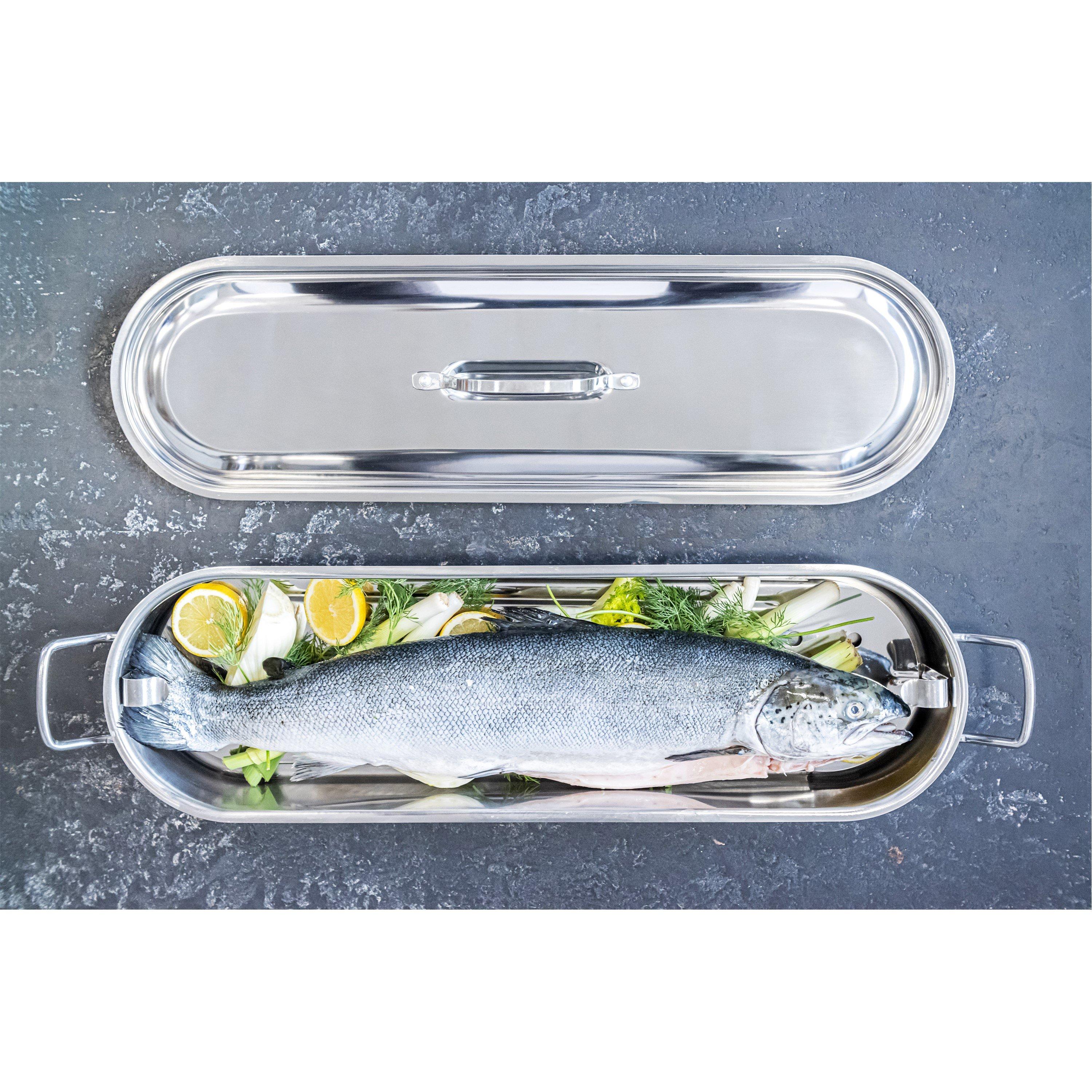 Silver - KitchenCraft - KitchenCraft Stainless Steel Fish Poacher - 3
