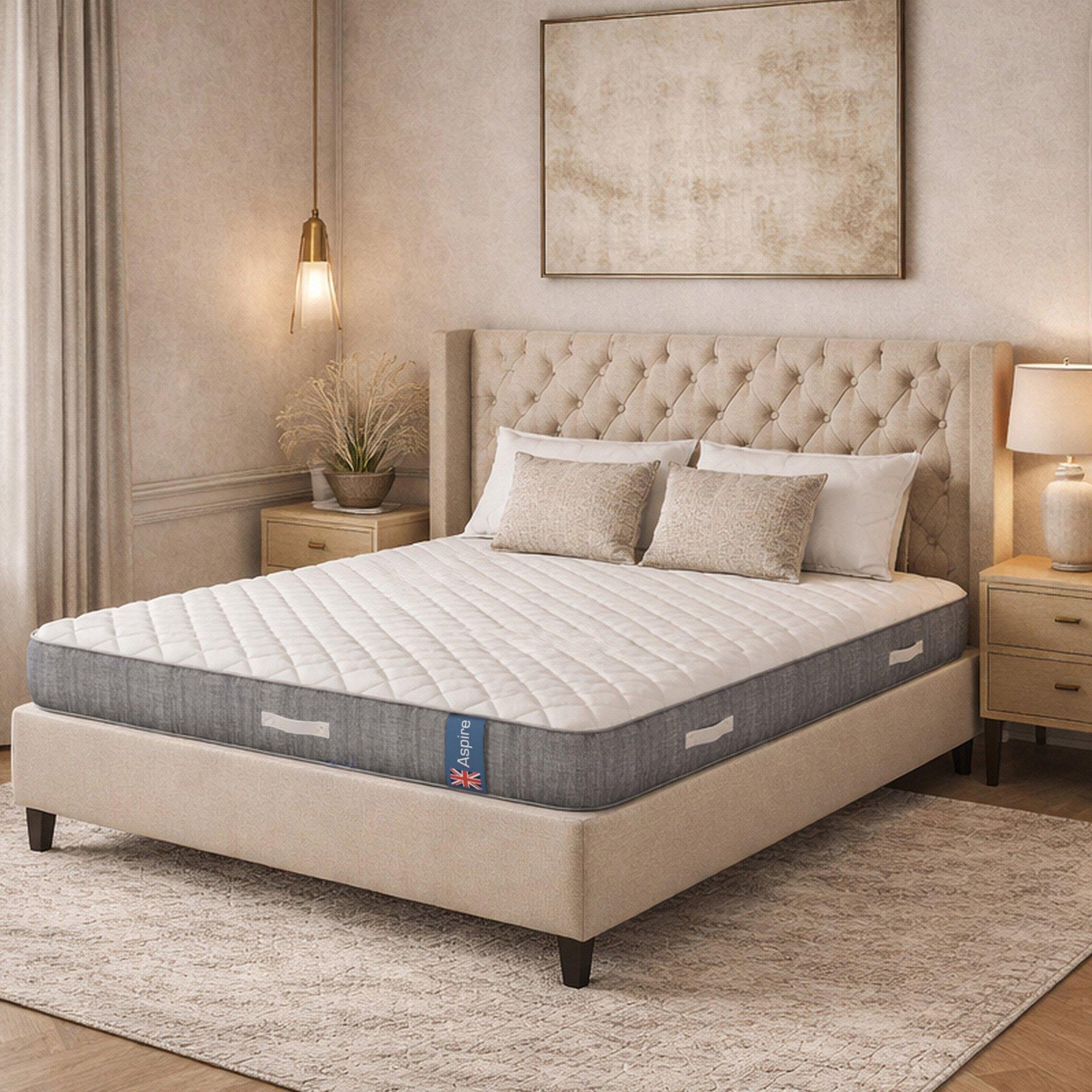 White - Aspire - OrthoFlex Pocket Hybrid Memory Foam Mattress Mediu - 1