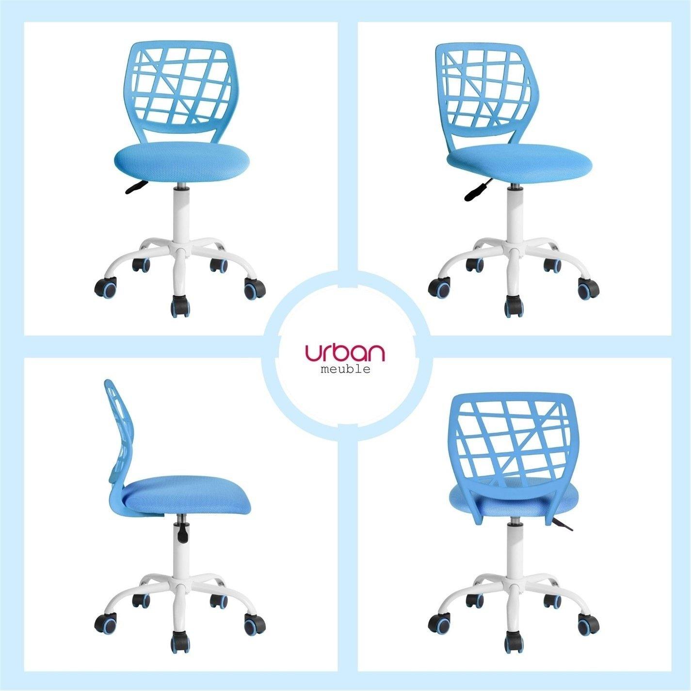 Blue - Urban Meuble - Ergonomic Swivel Children Chair - 4