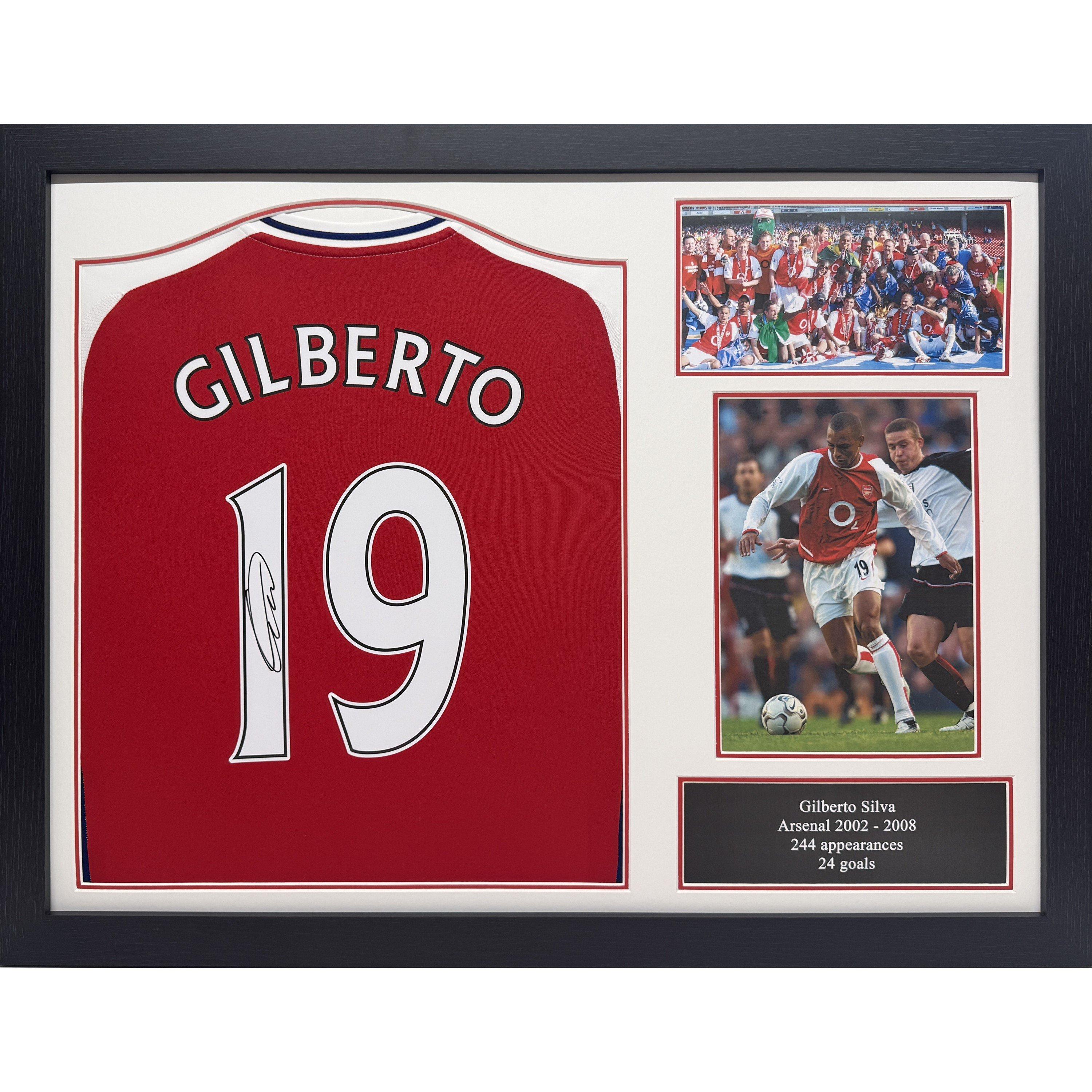 Arsenal FC Gilberto Silva Signed Arsenal football shirt