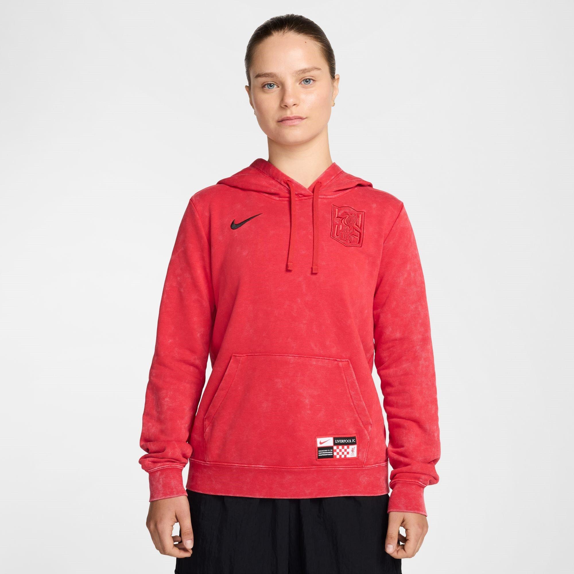 Nike Women's Liverpool Fc Club Fleece Third Soccer Pullover Hoodie - Red/Black - 8 (XS)