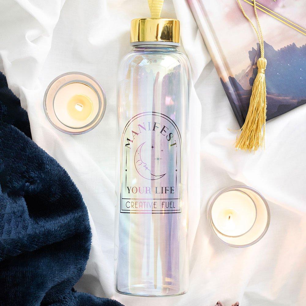 Multi - Something Different - Manifest Your Life Iridescent Glass Water Bottle - 1