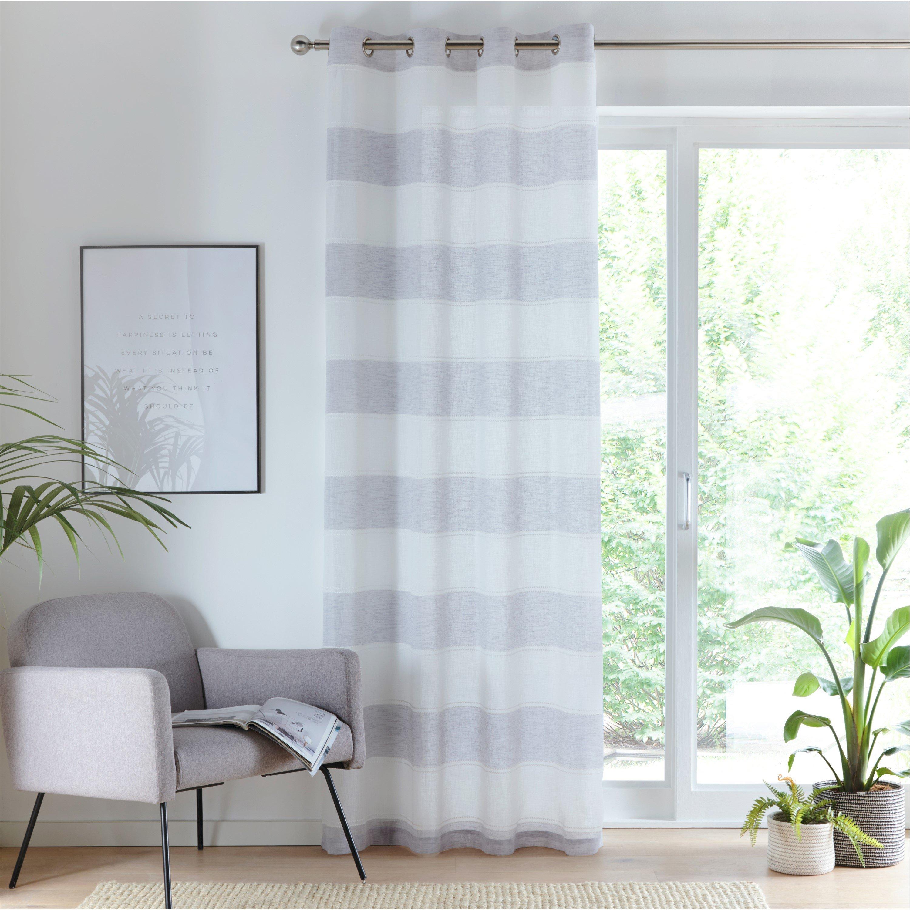 Santorini Striped Eyelet Voile Panel