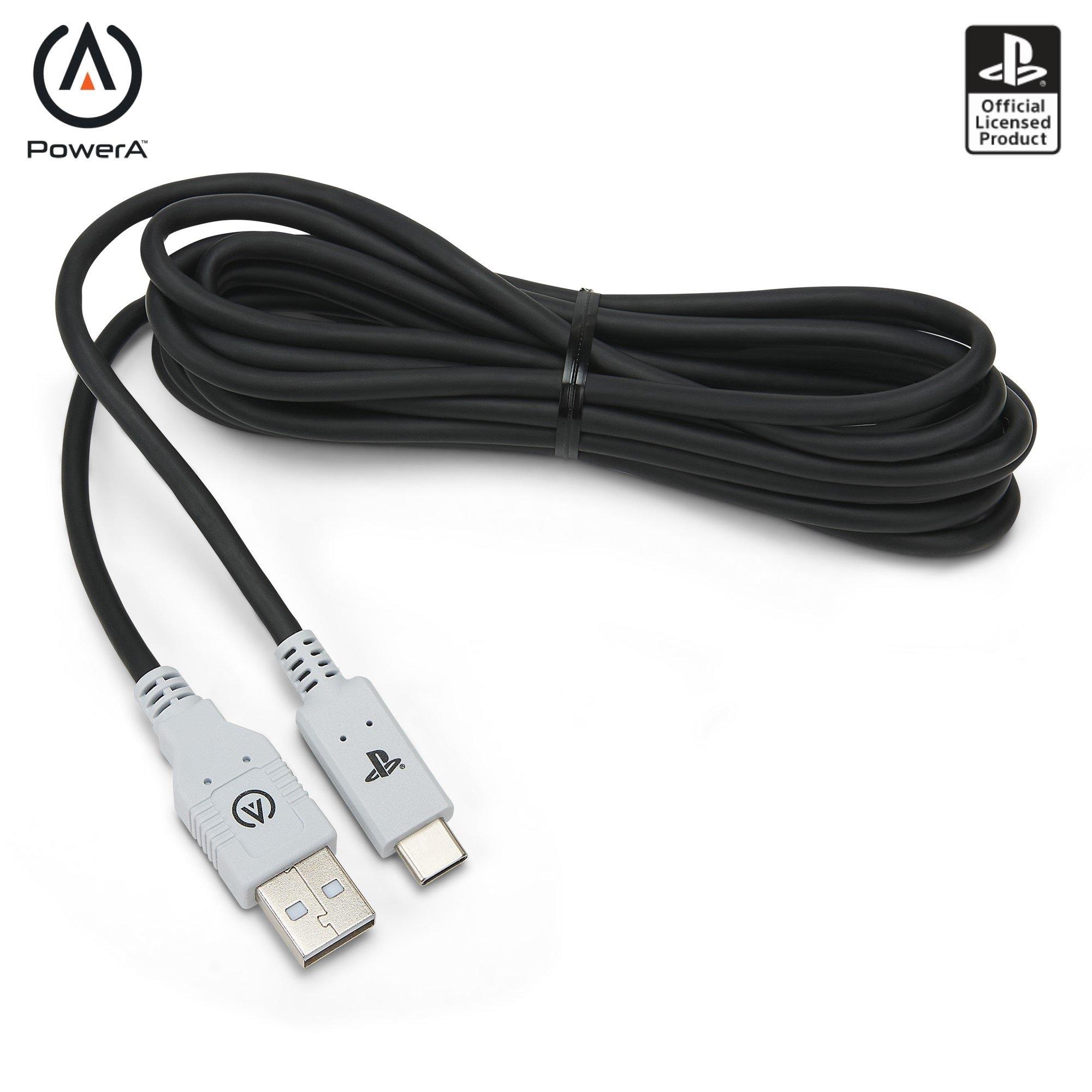 Black - PowerA - USB-C Cable for PlayStation 5 - 1