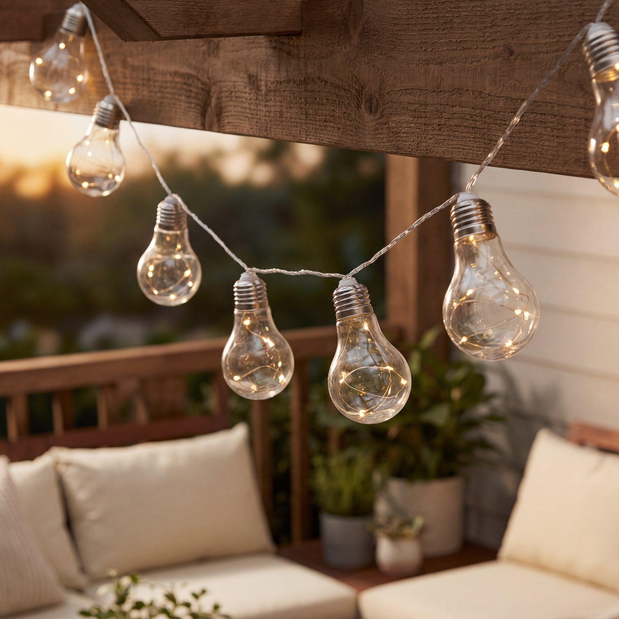 Streetwize  2M Solar Micro Led Bulb String Lights (10 Piece) - White