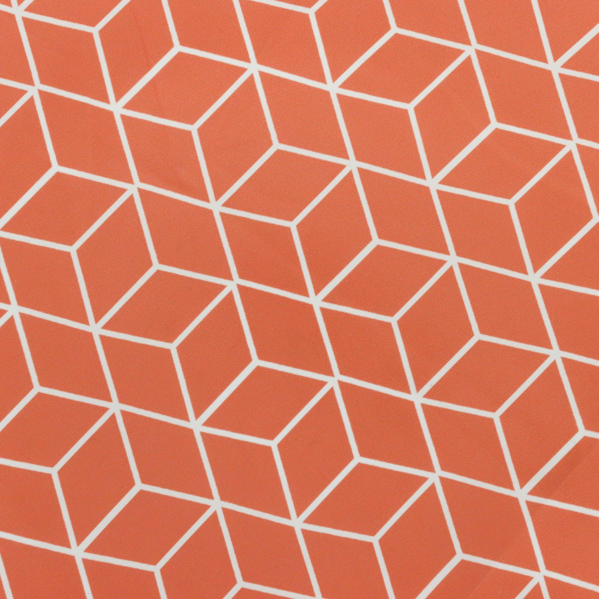 Terracotta - Streetwize - Outdoor Cube Terracotta Pouf Ottoman - 3