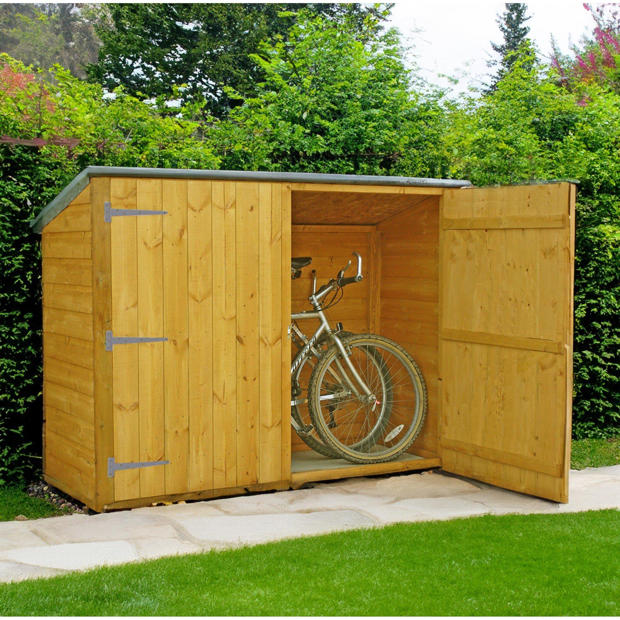 Wood - Shire - Pent Shiplap Bike Store No Floor - 1
