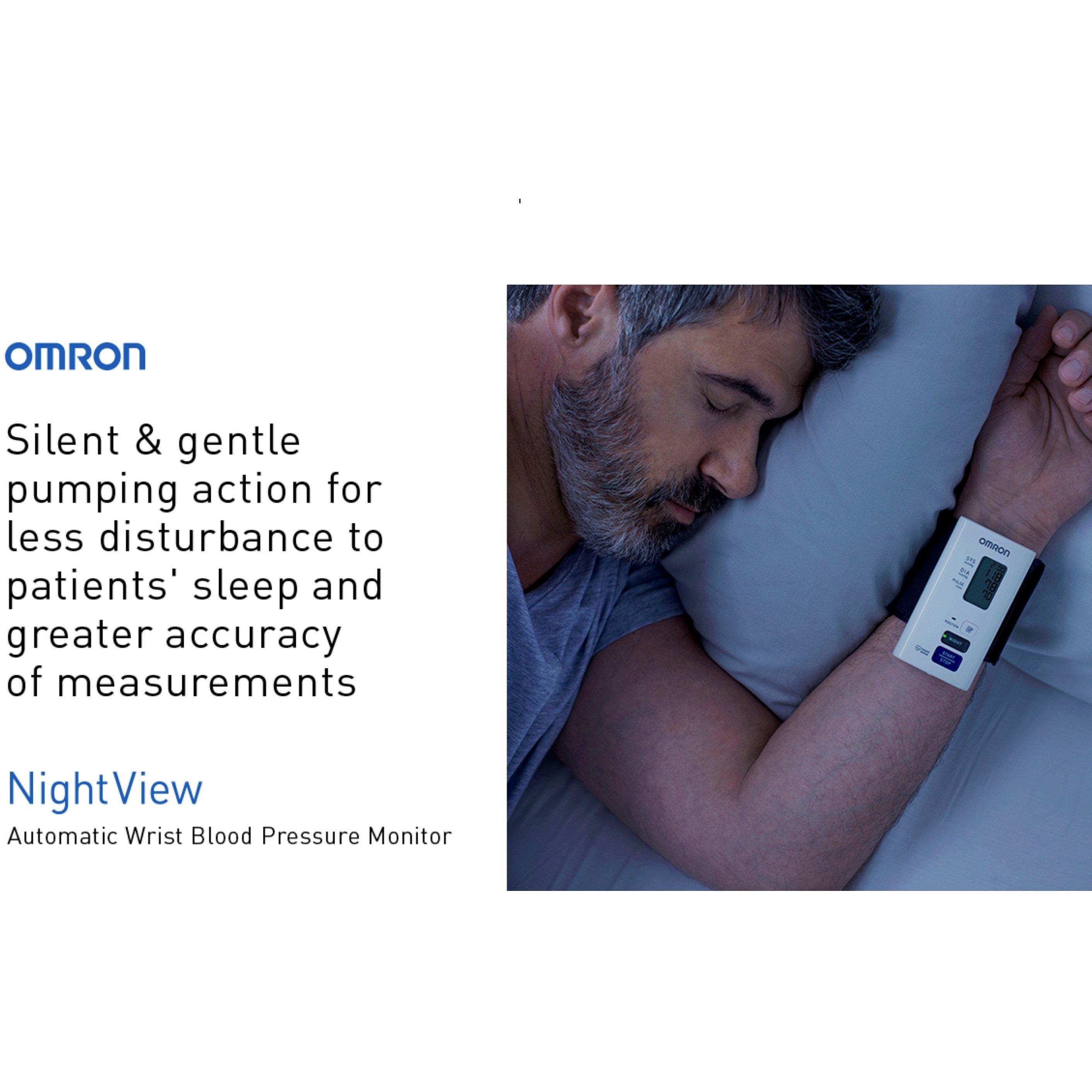 White - Omron - Omron NightView Automatic Wrist BPM - 5