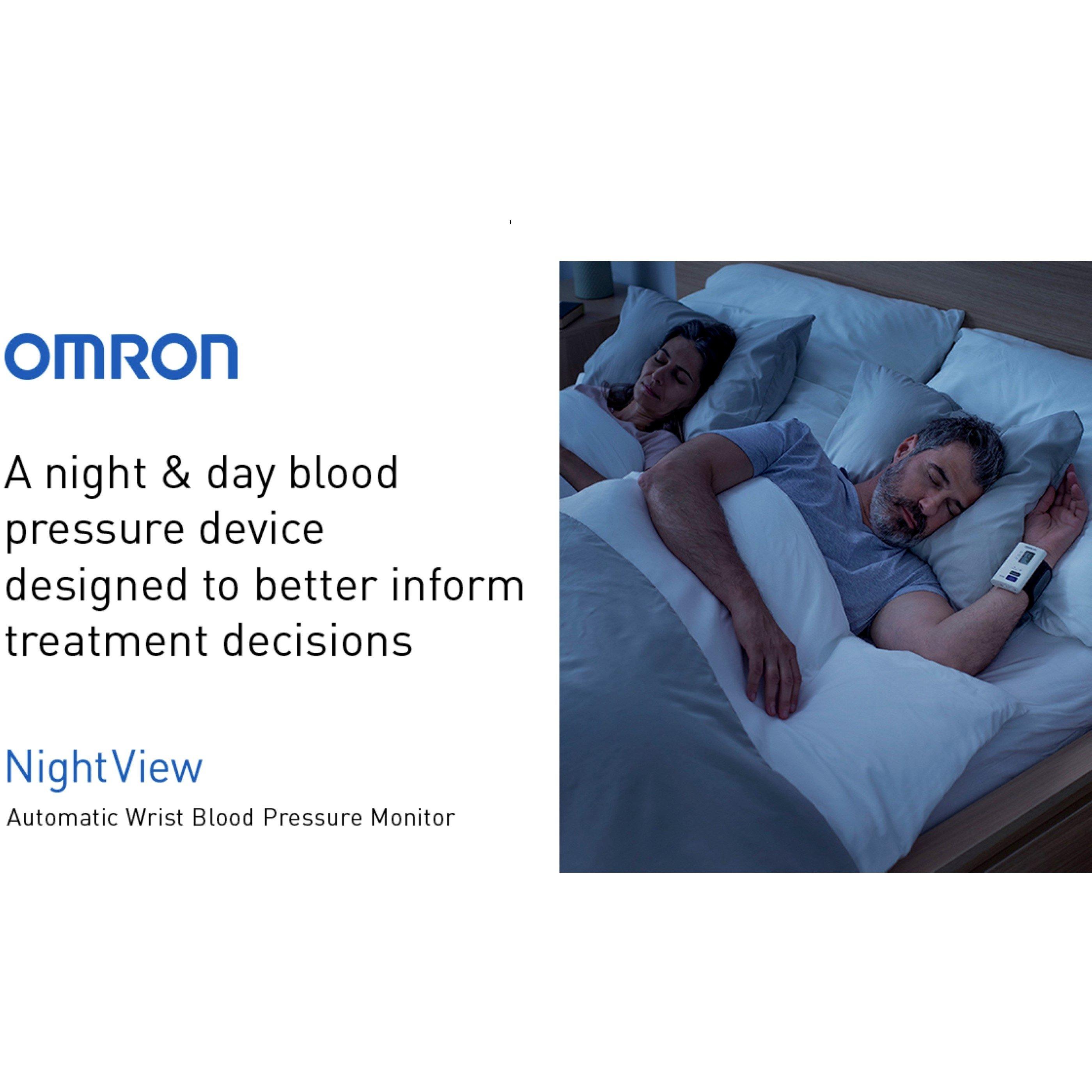 White - Omron - Omron NightView Automatic Wrist BPM - 6