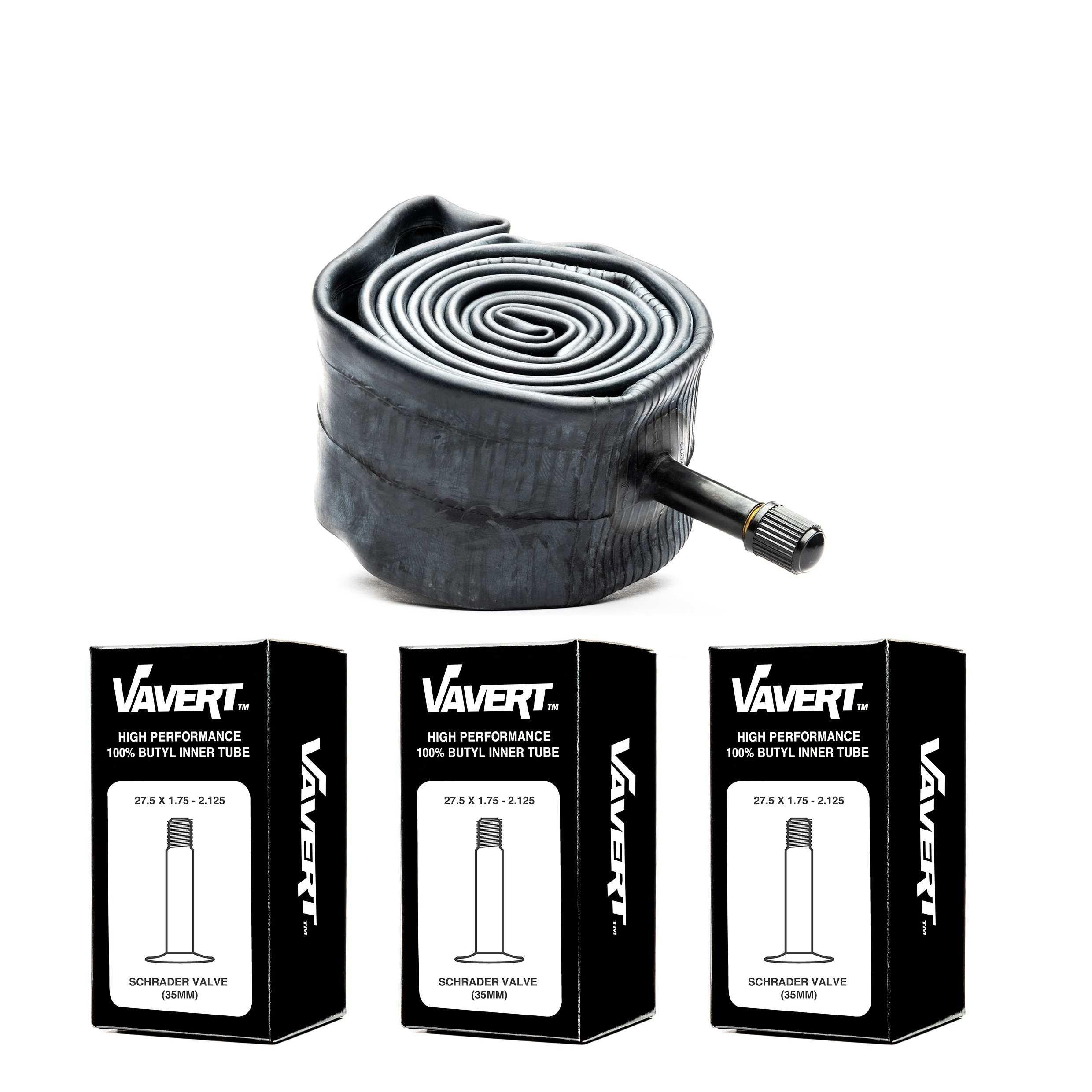 Black - Vavert - VAVERT 27.5x1.75-2.125 Schrader Valve (35mm) Inner - 1