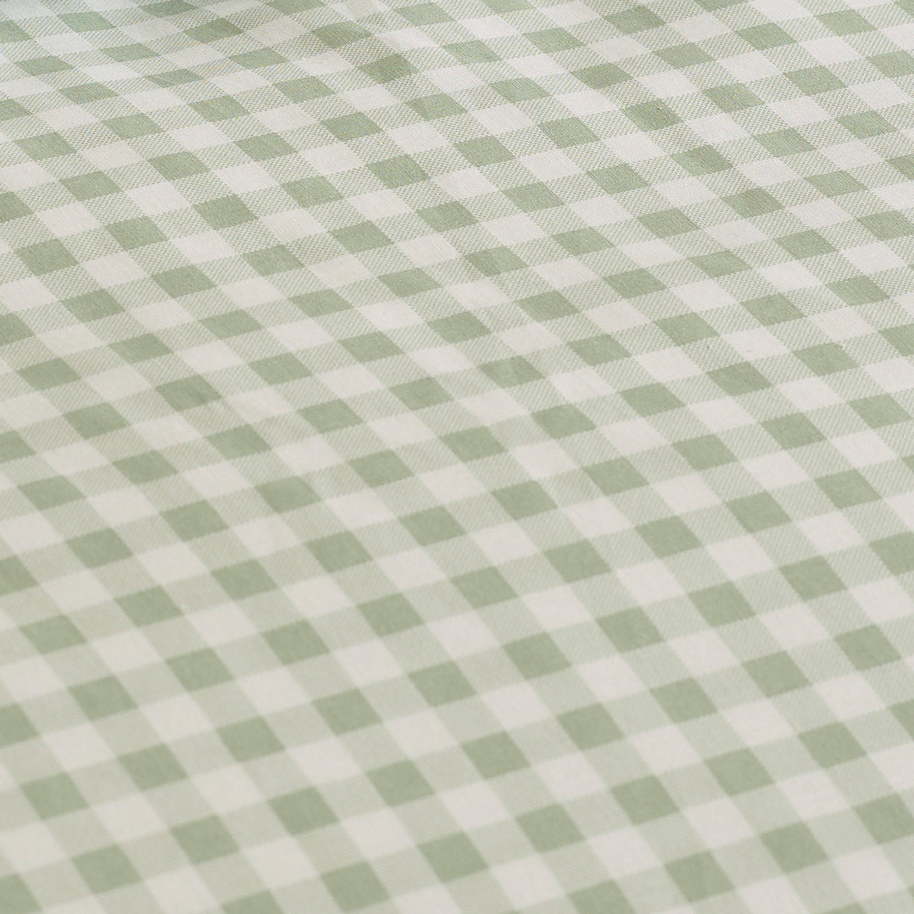 Green - Catherine Lansfield - Bamford Gingham Check Fitted Sheet - 2