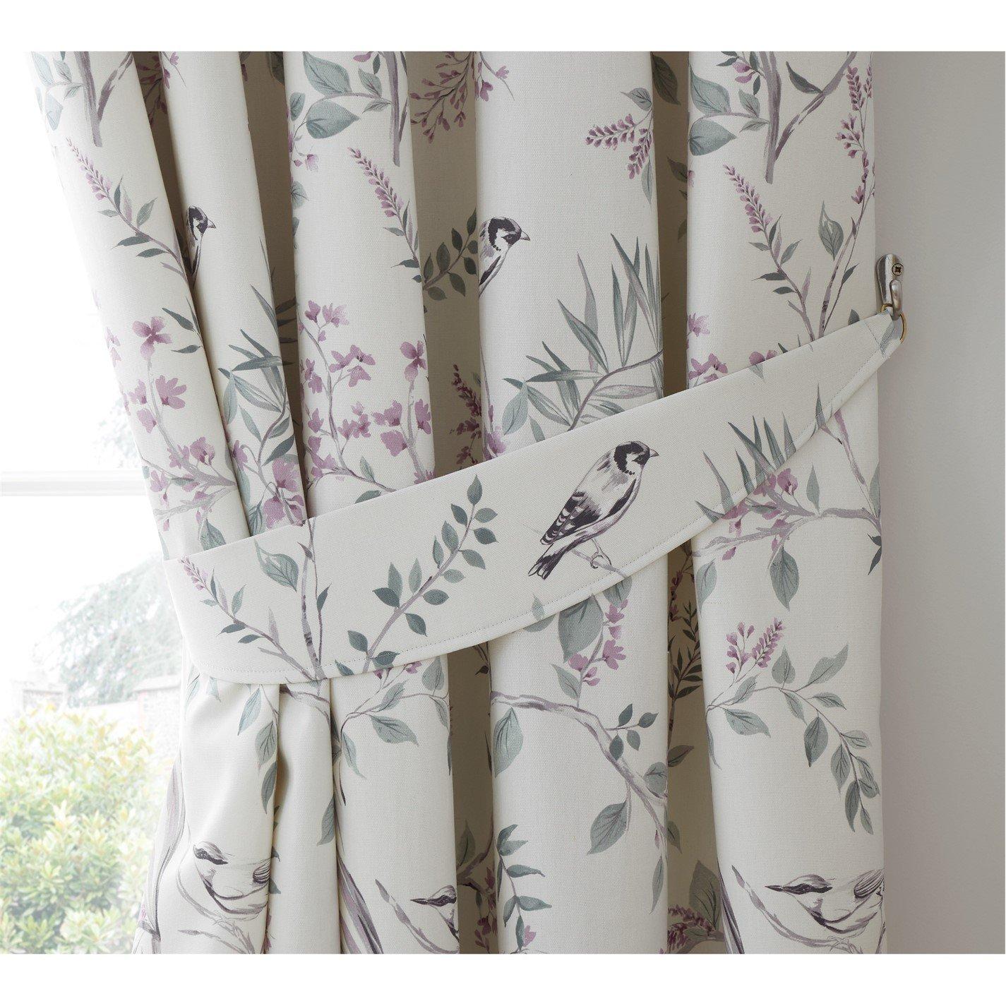 Heather - Dreams and Drapes - Jazmine 100% Cotton Lined Curtains With Tie-Backs - 4