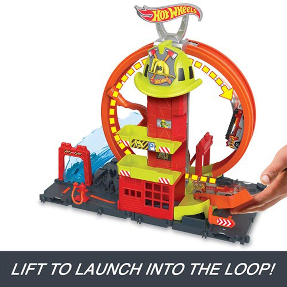 Multi Format An - Hot Wheels - City Super Loop Fire Station - 3