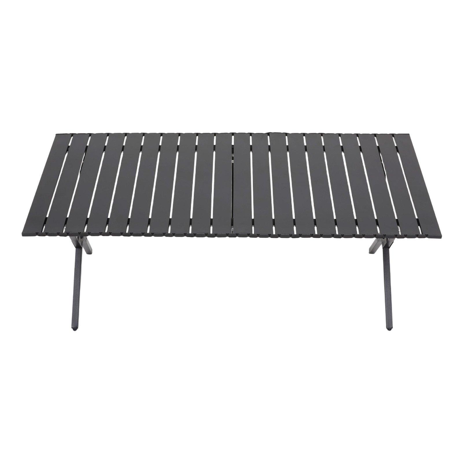 Black - Breeins - Portable Folding Camping Table with 6 Chairs - 5