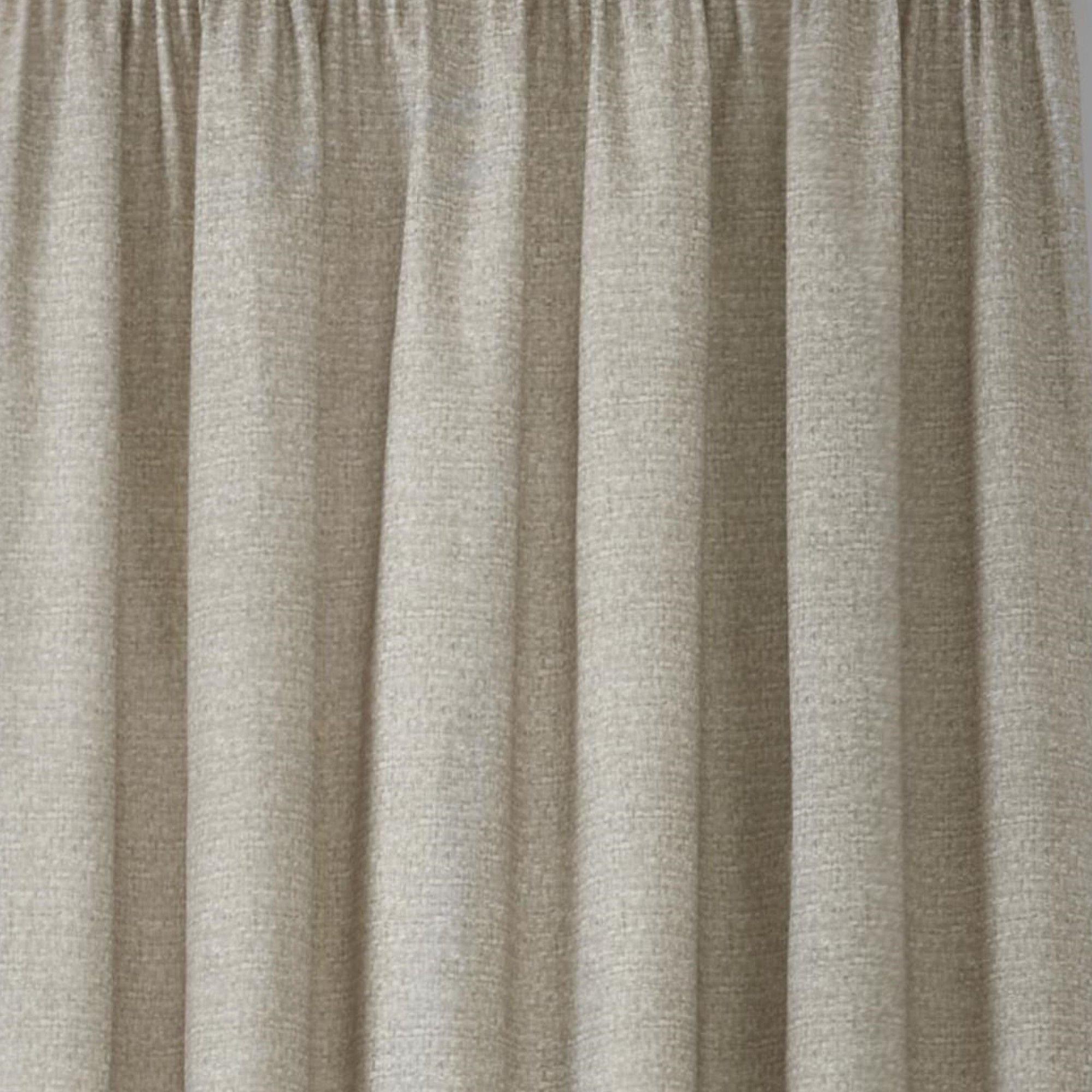 Natural - Dreams and Drapes - Pembrey Textured Pencil Pleat Curtains & Tie-Backs - 4