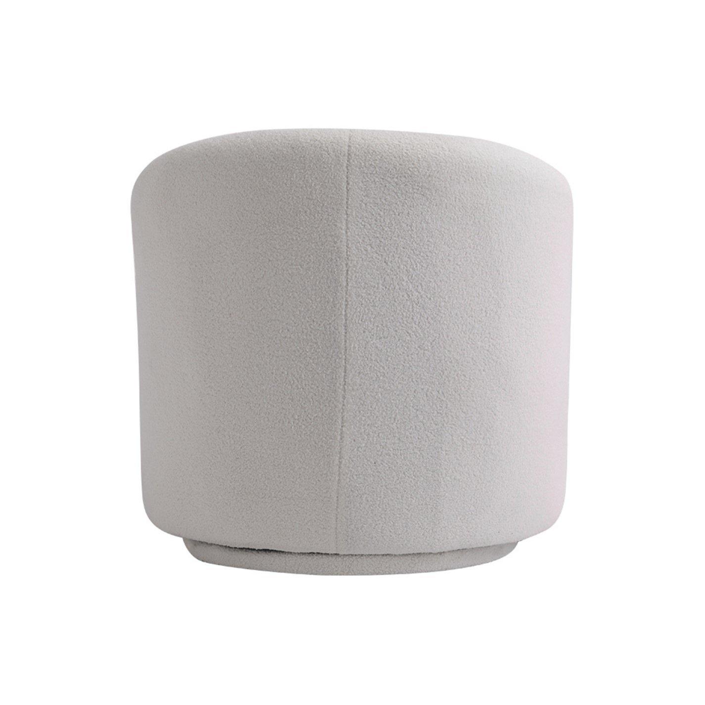 White - Kabinet UK - Boucle Upholstered Single Sofa White - 5