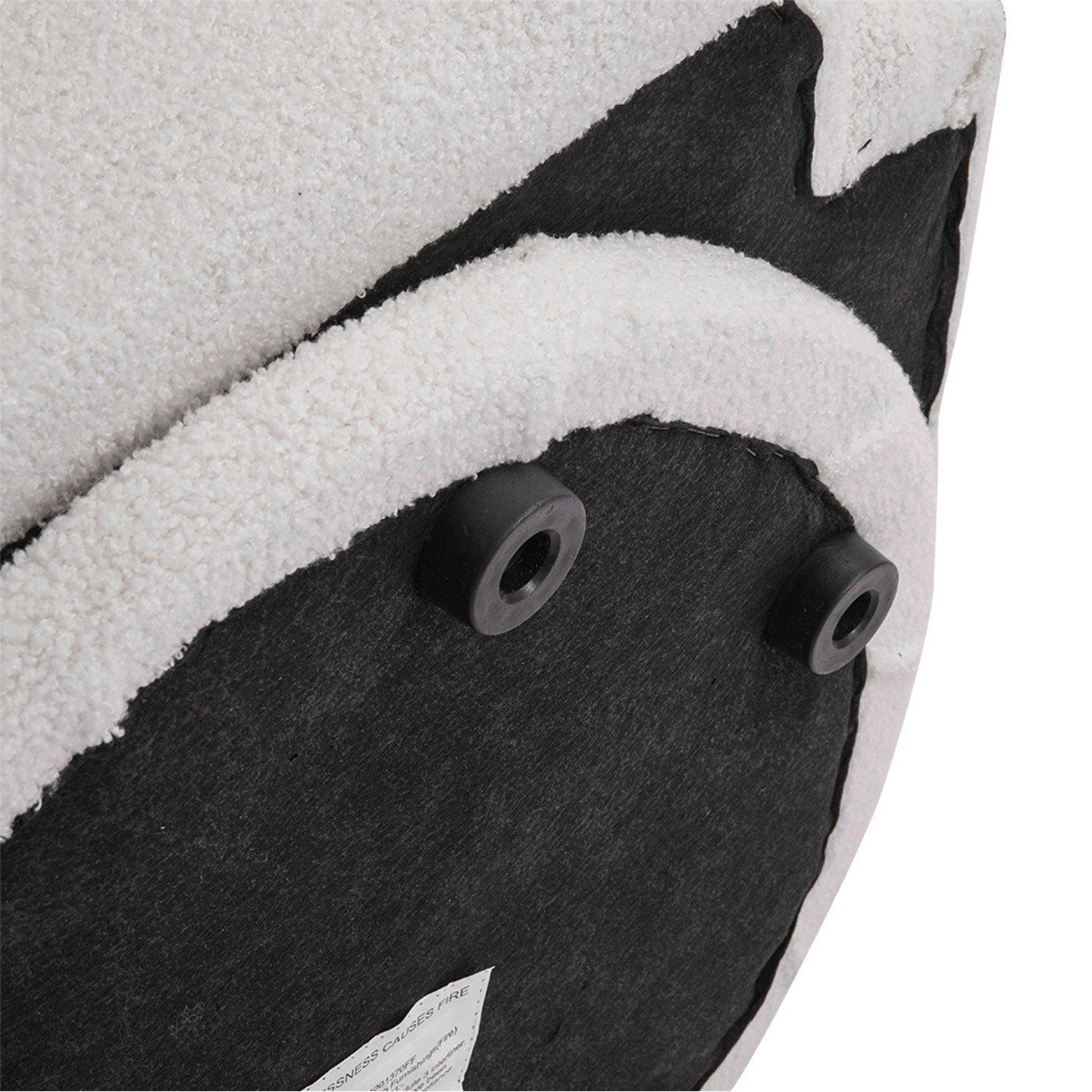 White - Kabinet UK - Boucle Upholstered Single Sofa White - 6