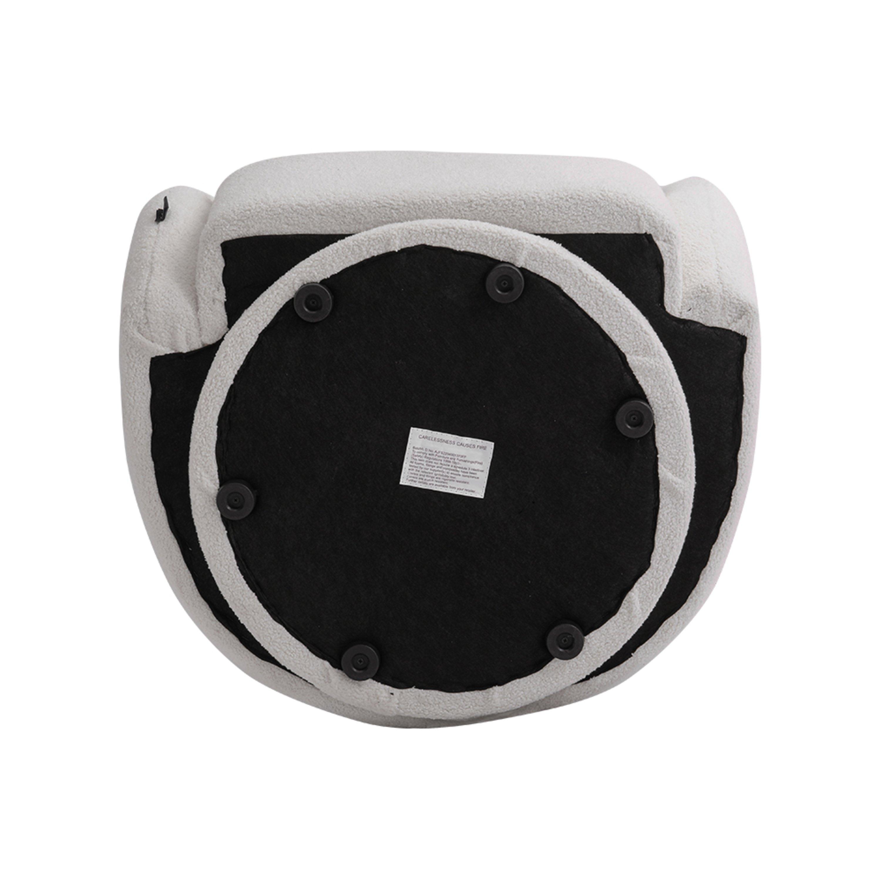 White - Kabinet UK - Boucle Upholstered Single Sofa White - 8