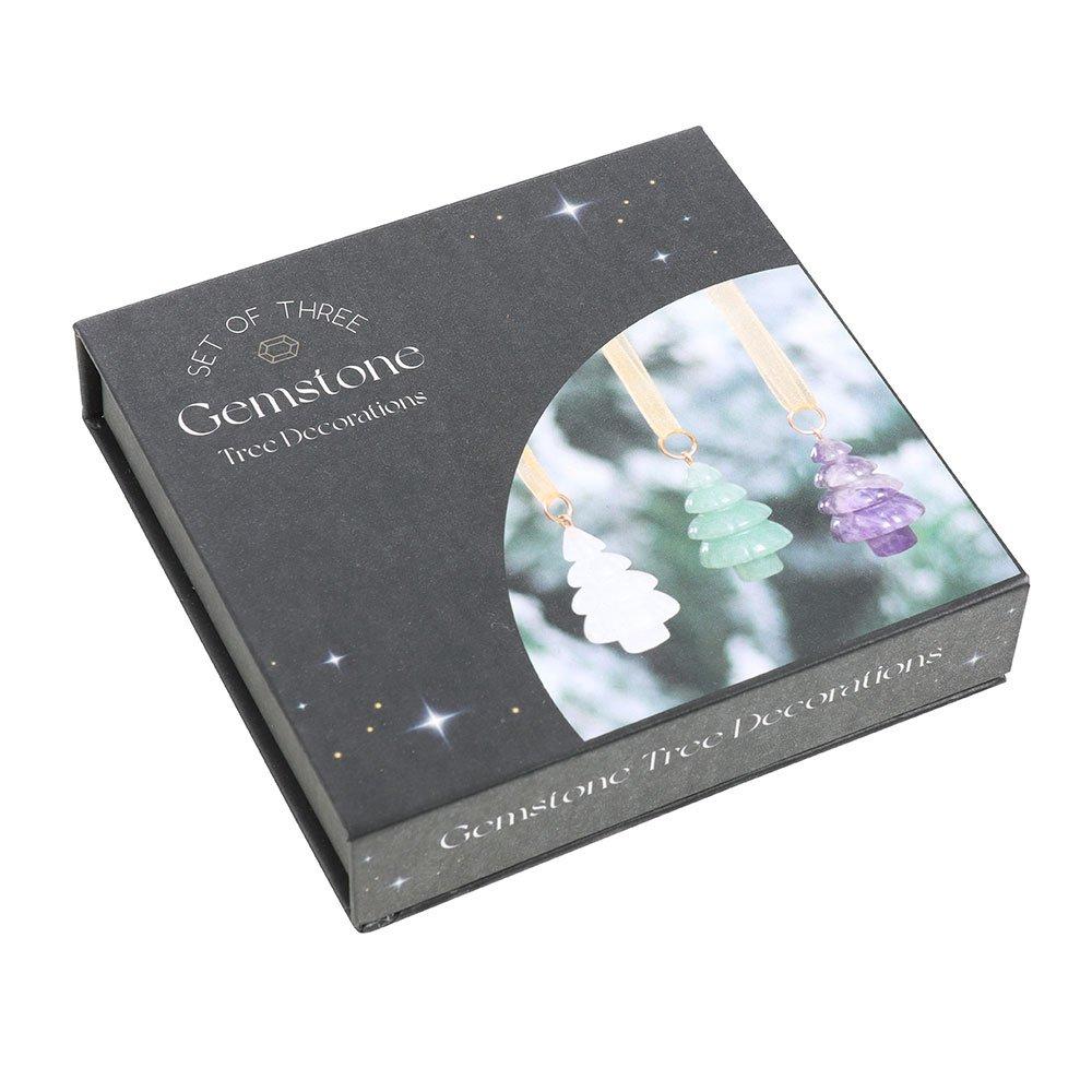 Multi - Something Different - Set of 3 Crystal Christmas Tree Decorations - 3