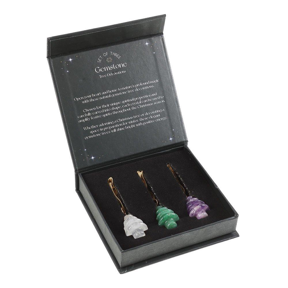 Multi - Something Different - Set of 3 Crystal Christmas Tree Decorations - 4