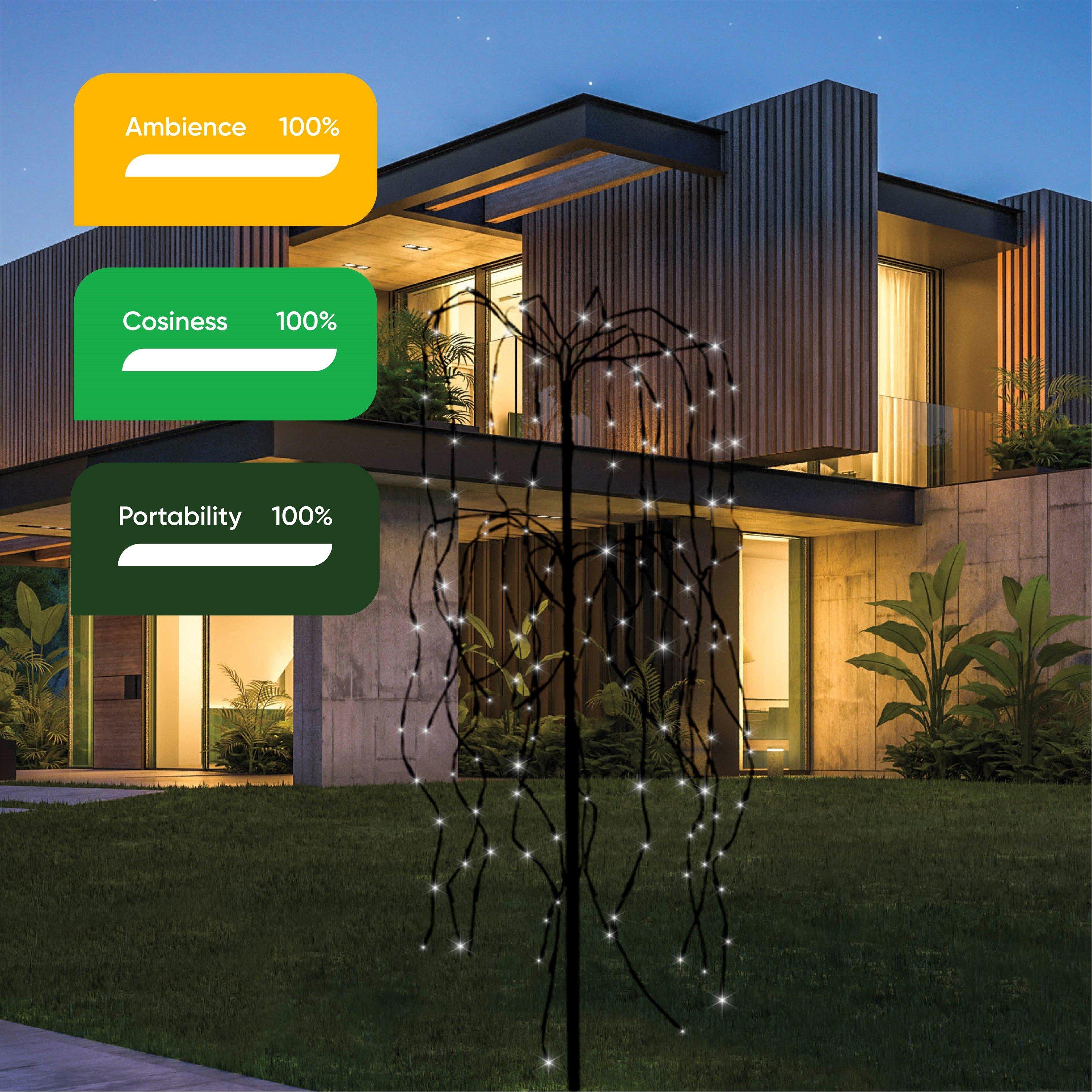 White - Streetwize - Willow Tree with Solar Lights - 3