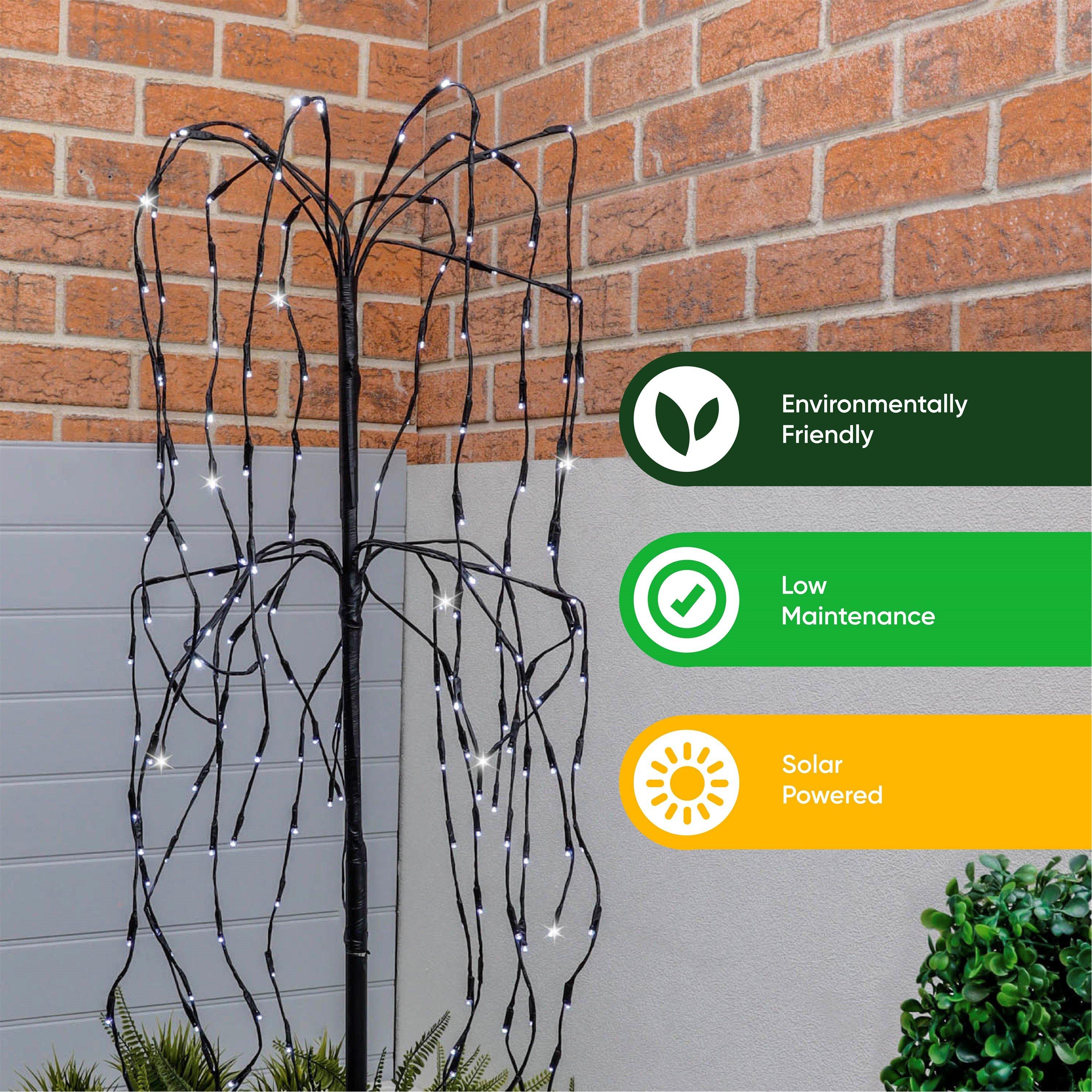 White - Streetwize - Willow Tree with Solar Lights - 4