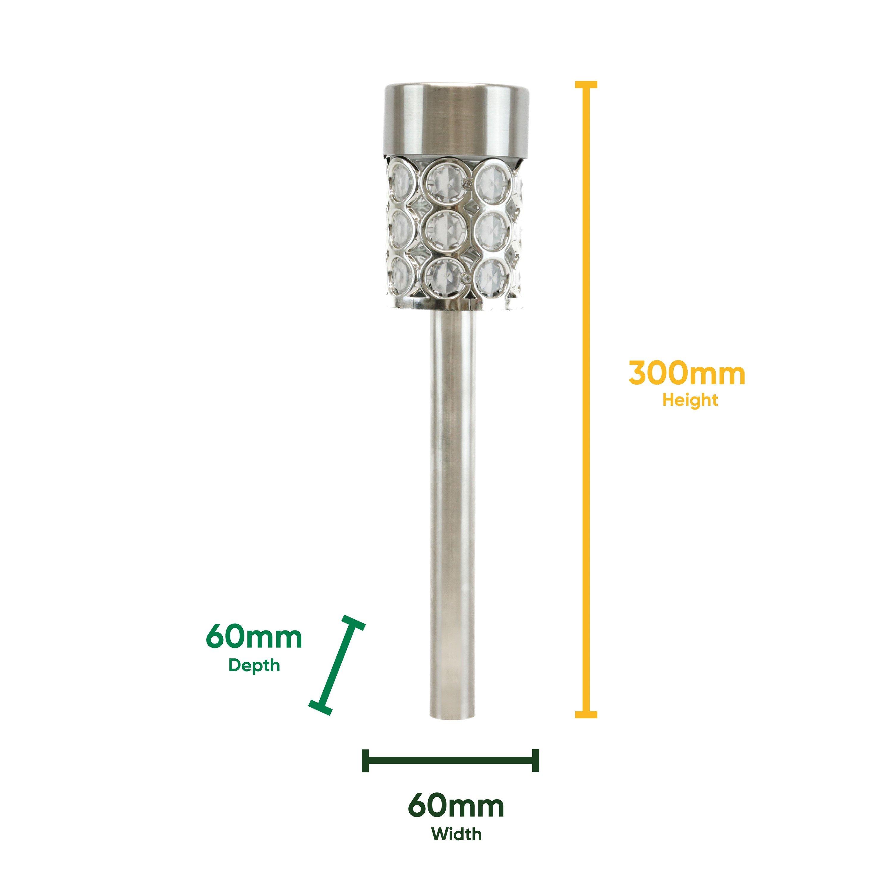 Multi - Streetwize - Pack of 4 Solar Crystal Stake Lights - 2