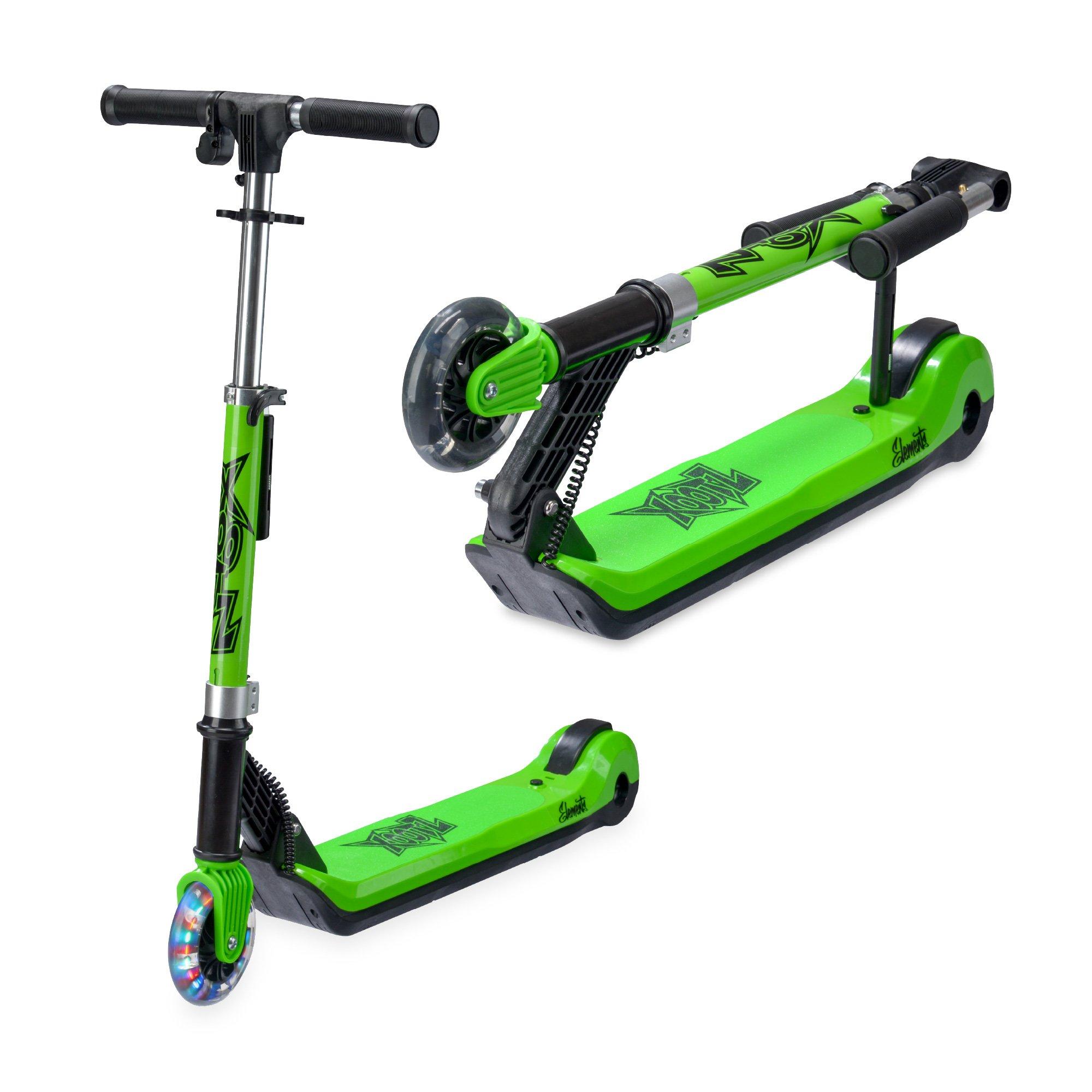 Black And Green - Xootz - Elements Electric Scooter Lithium - Green - 1