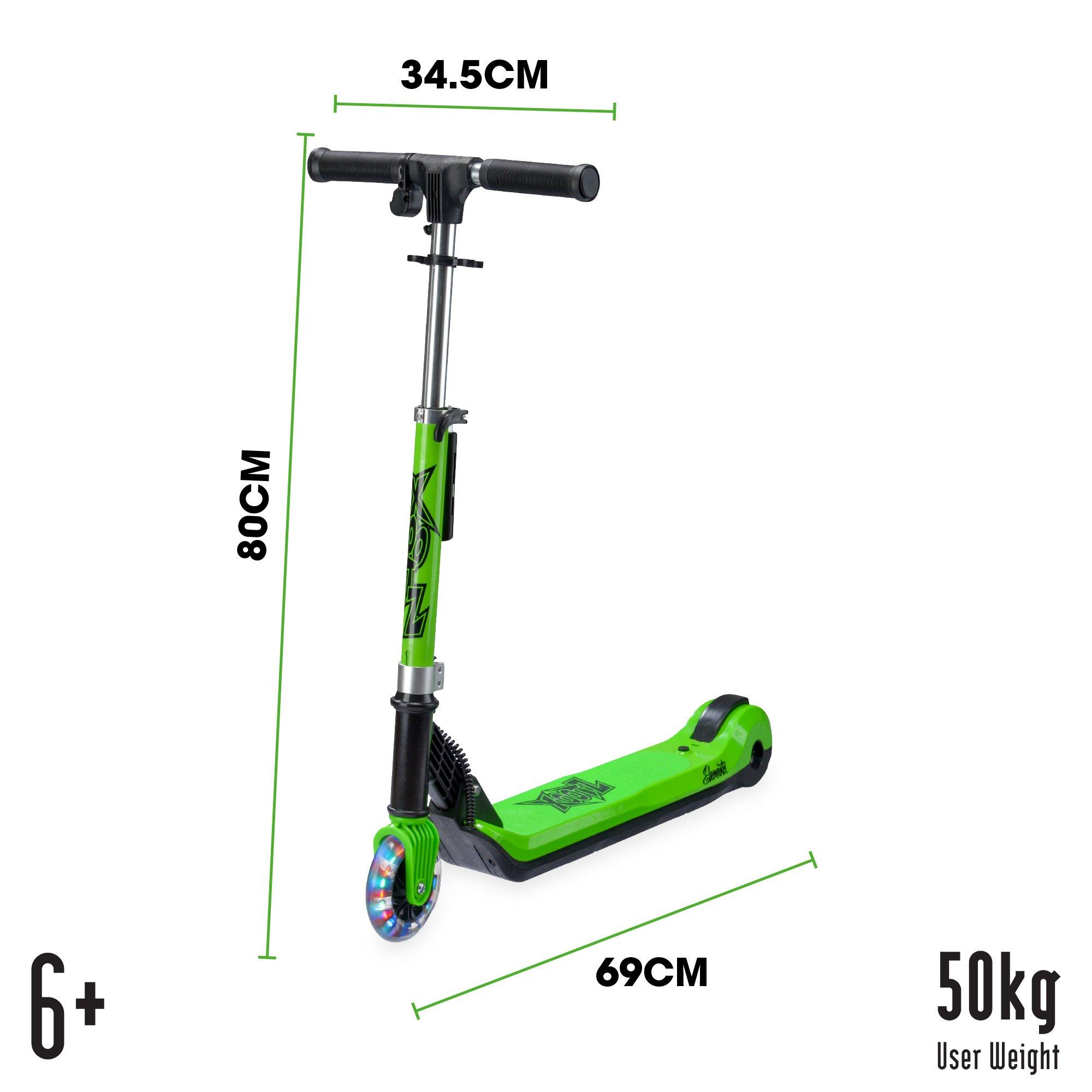 Black And Green - Xootz - Elements Electric Scooter Lithium - Green - 7