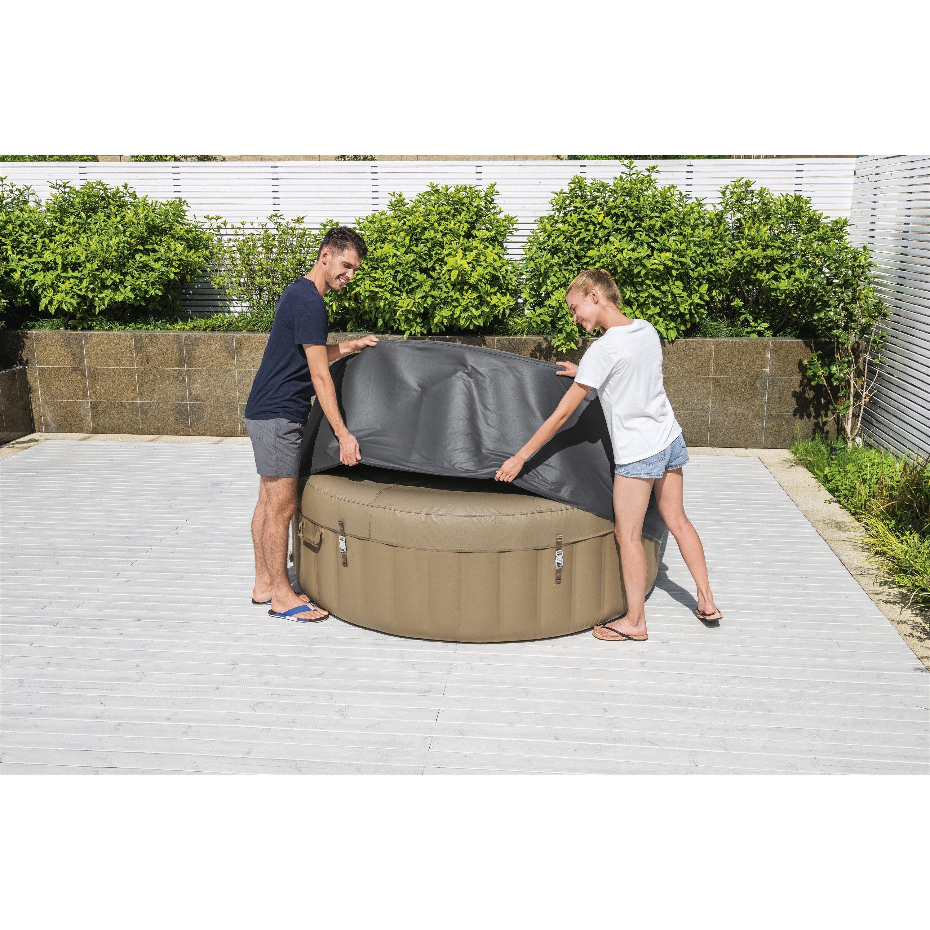 Grey - Lay-Z-Spa - Lay-Z-Spa®  Round Thermal Cover - Large - 196cm - 3