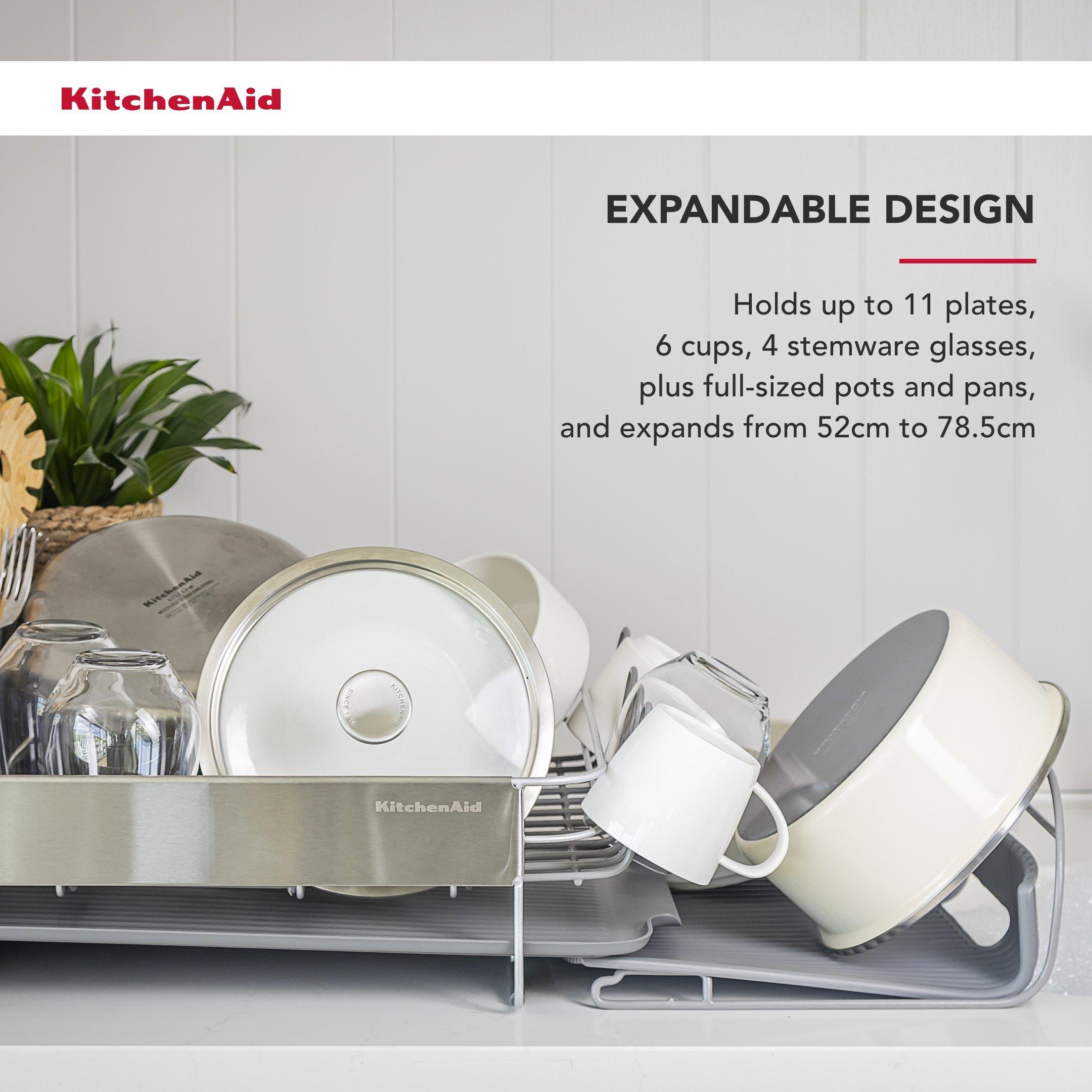 Grey - KitchenAid - Expandable Dish-Drying Rack - 4