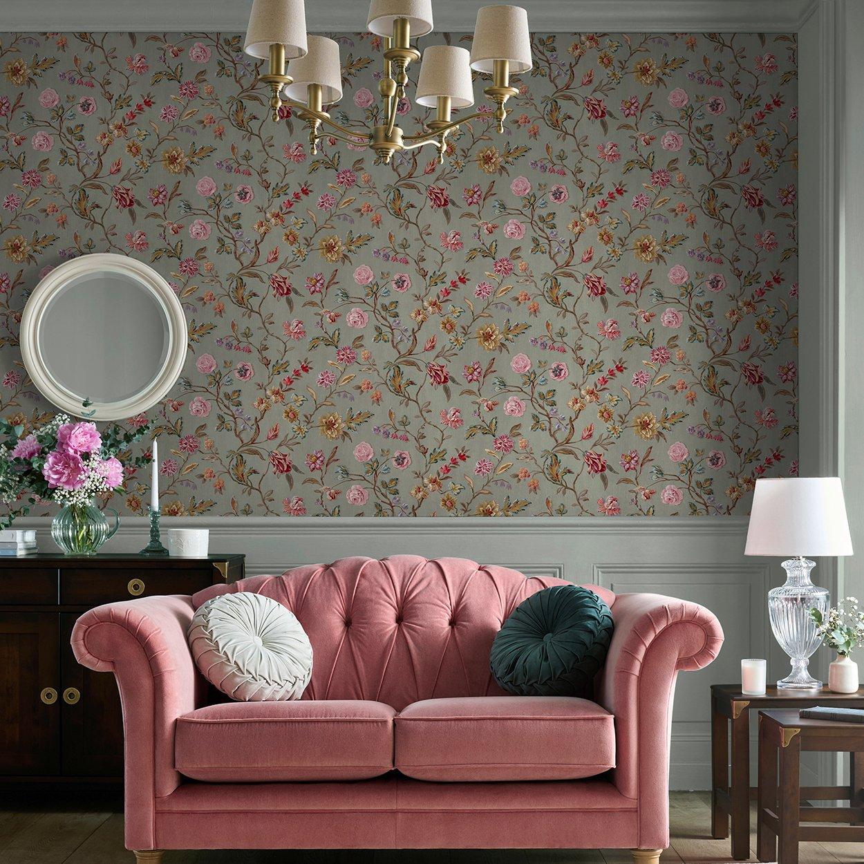 Green - Laura Ashley - Laura Ashley Lingmell Trail Antique Green Wallpape - 1