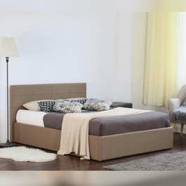 Comfy Living Fabric Gas Lift Bed and Mattress
