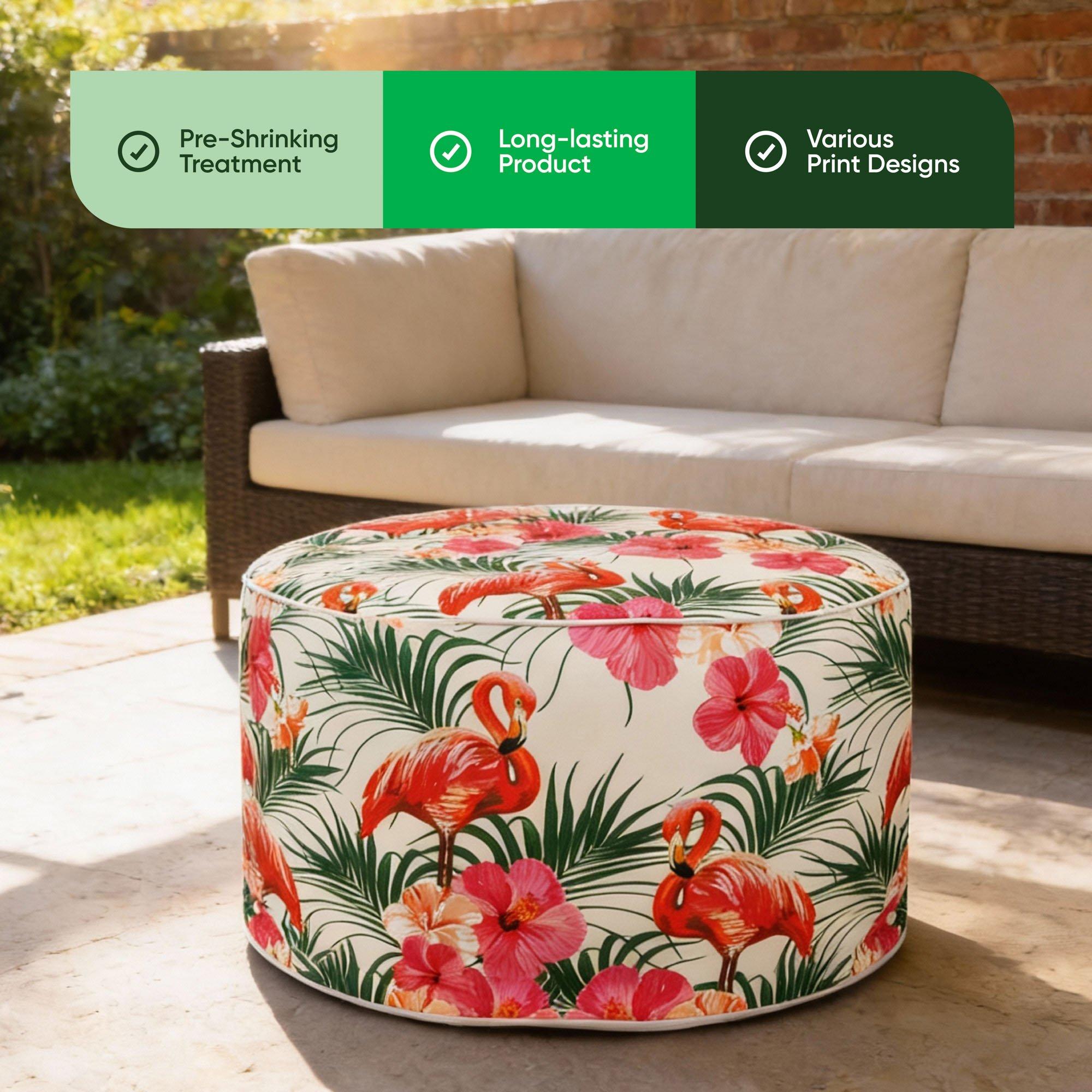 Flamingo - Streetwize - Flamingo Palm Print Inflatable Ottoman - 4