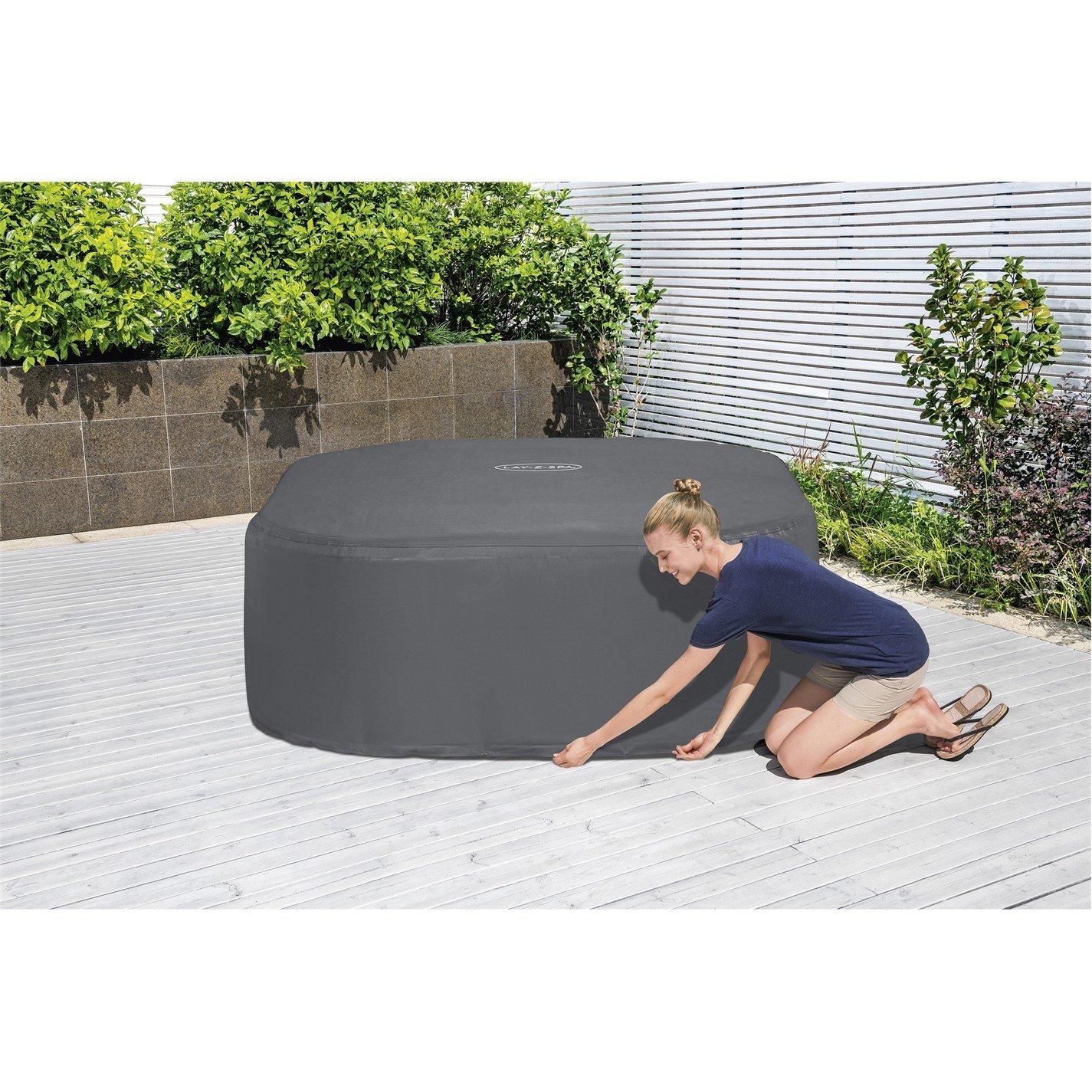 Grey - Lay-Z-Spa - Lay-Z-Spa®  Square Thermal Cover - Small - 180cm - 2