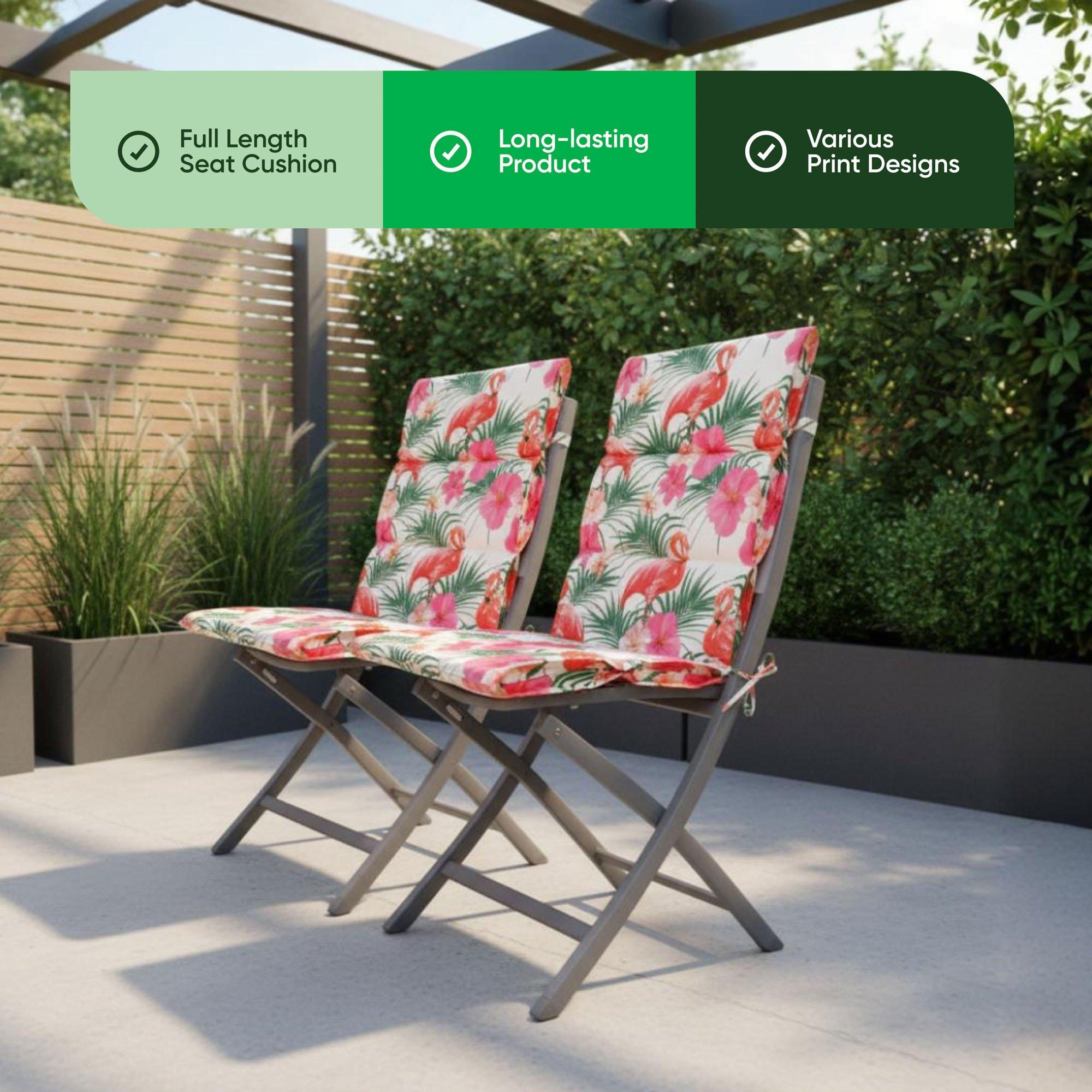 Flamingo - Streetwize - Outdoor Flamingo Full Length Seat Cushion - 5