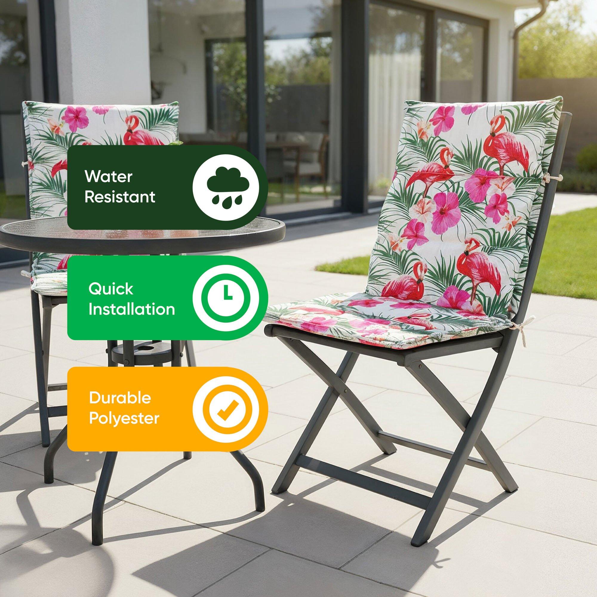 Flamingo - Streetwize - Outdoor Flamingo Full Length Seat Cushion - 6