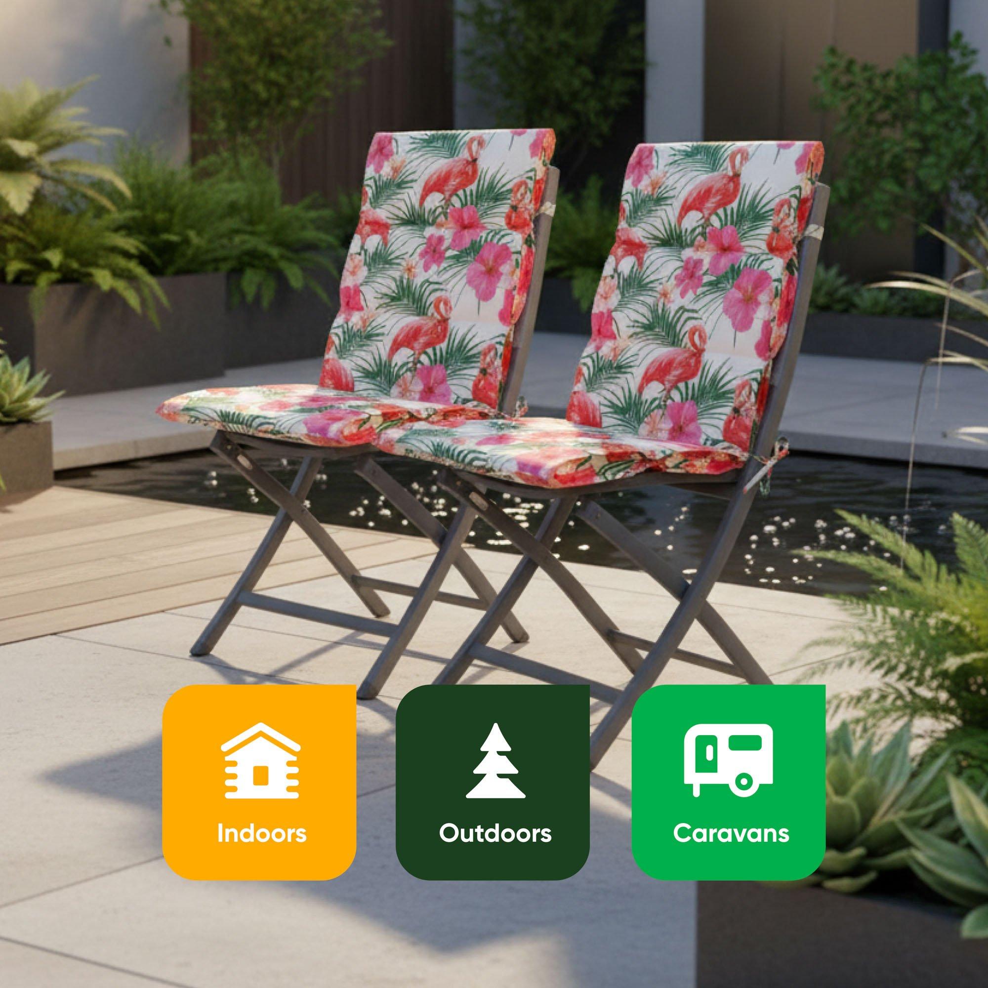 Flamingo - Streetwize - Outdoor Flamingo Full Length Seat Cushion - 7