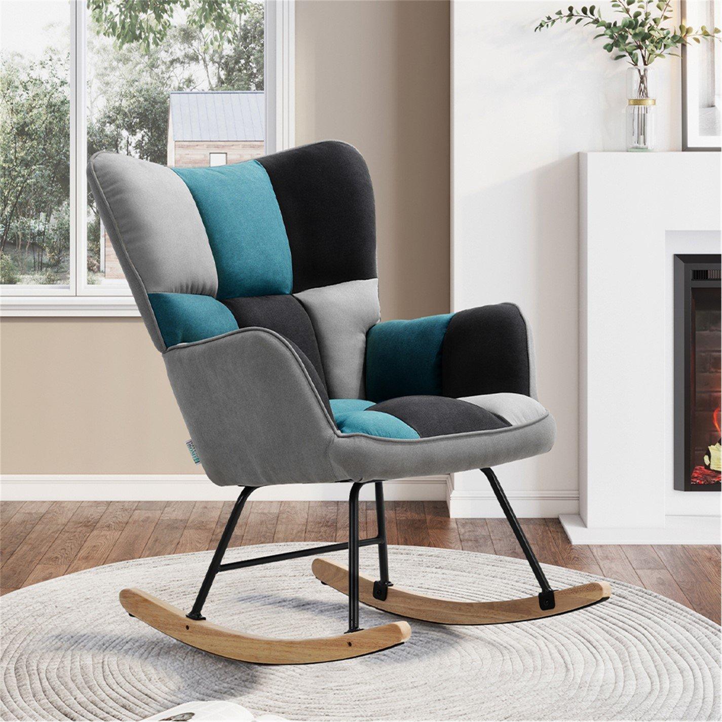 Kabinet Uk  Tufted Upholstered Rocking Chair  - Large