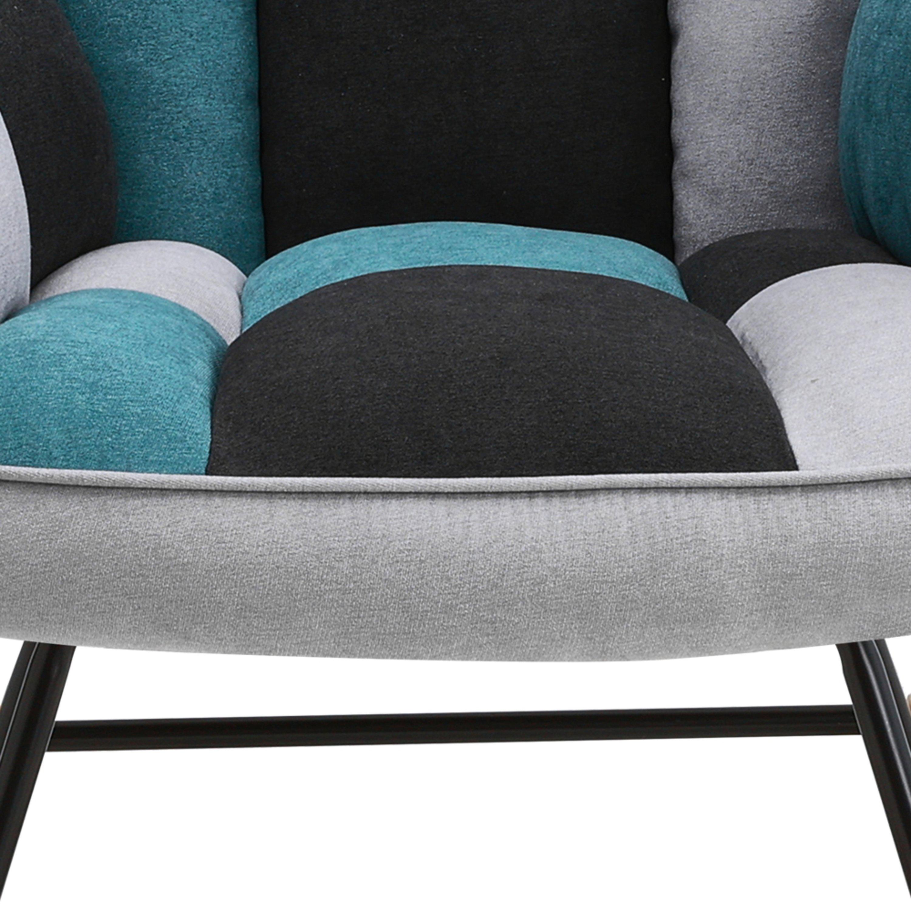 Multi - Kabinet UK - Tufted Upholstered Rocking Chair Multi - 7