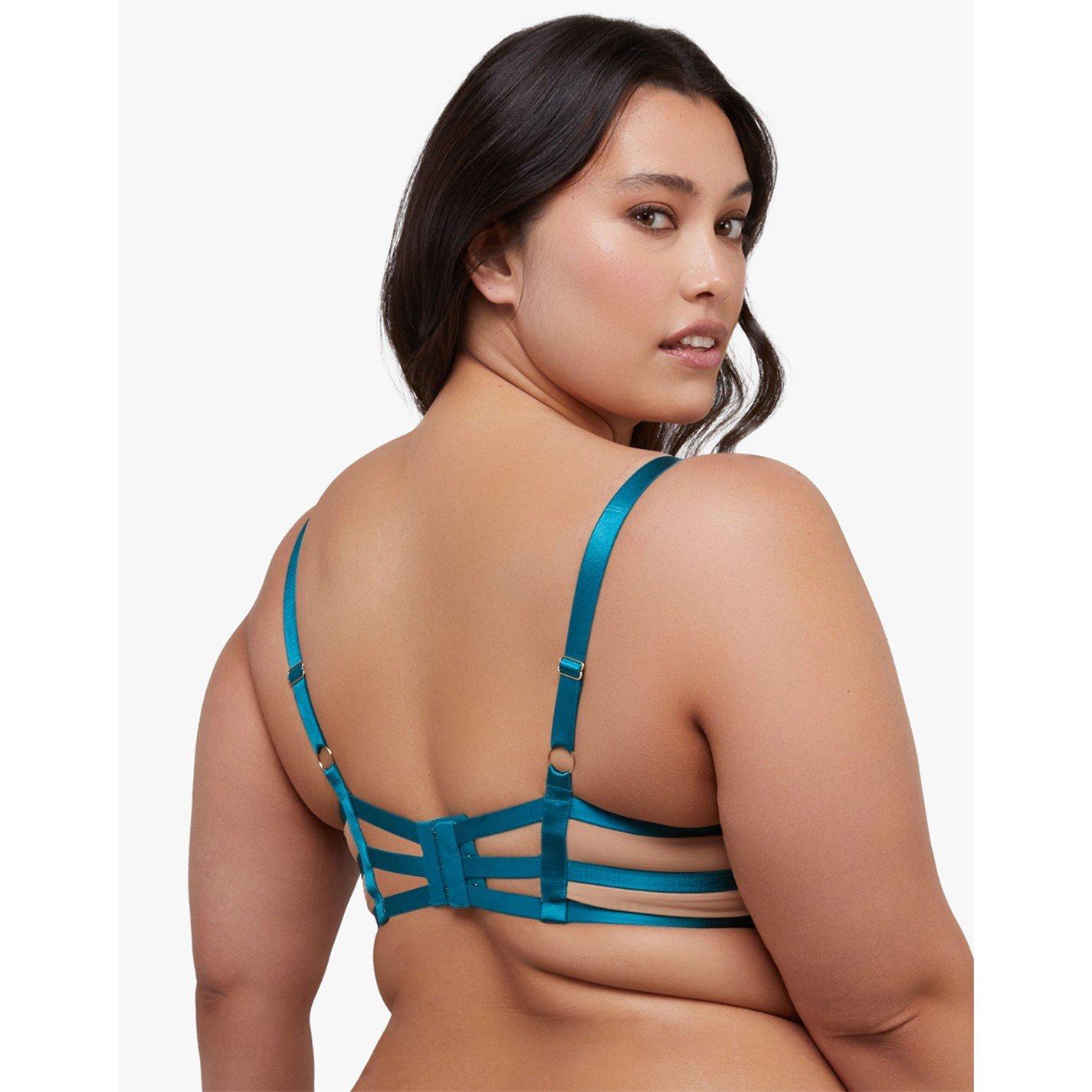 Teal - Playful Promises - Phoebe Teal Eyelash Lace Balconette Bra - 8