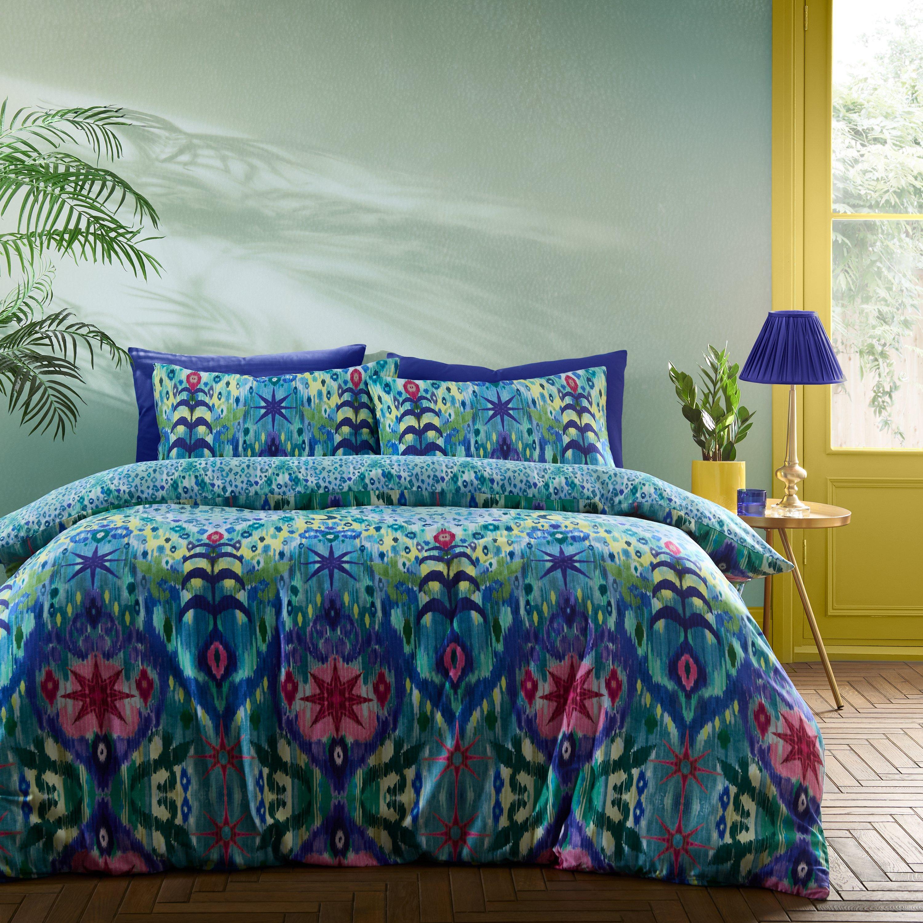 Blue - Matthew Williamson - Ikat 200 TC Cotton Sateen Duvet Cover Set - 1