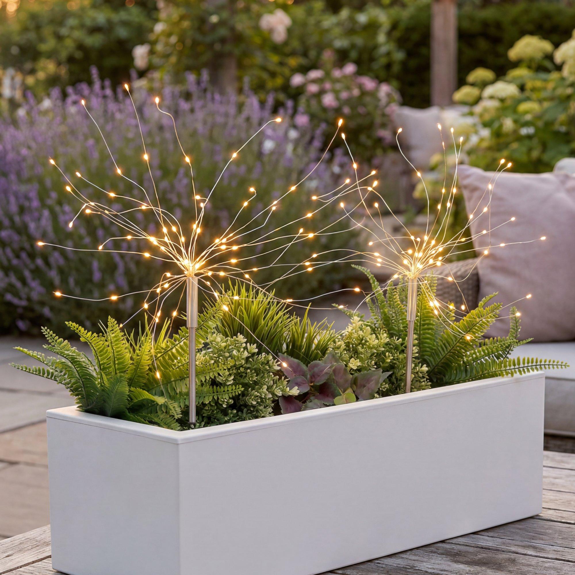 Streetwize  Pair Of Solar Stake Starburst Led Lights - 