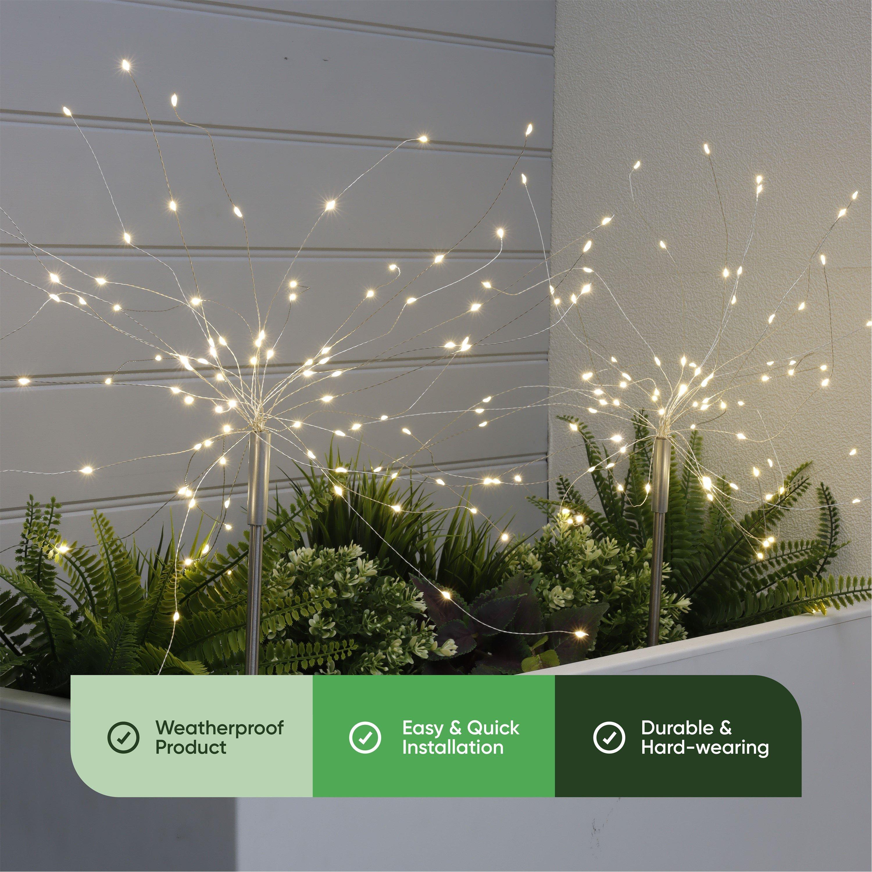 Multi - Streetwize - Pair of Solar Stake Starburst LED Lights - 3