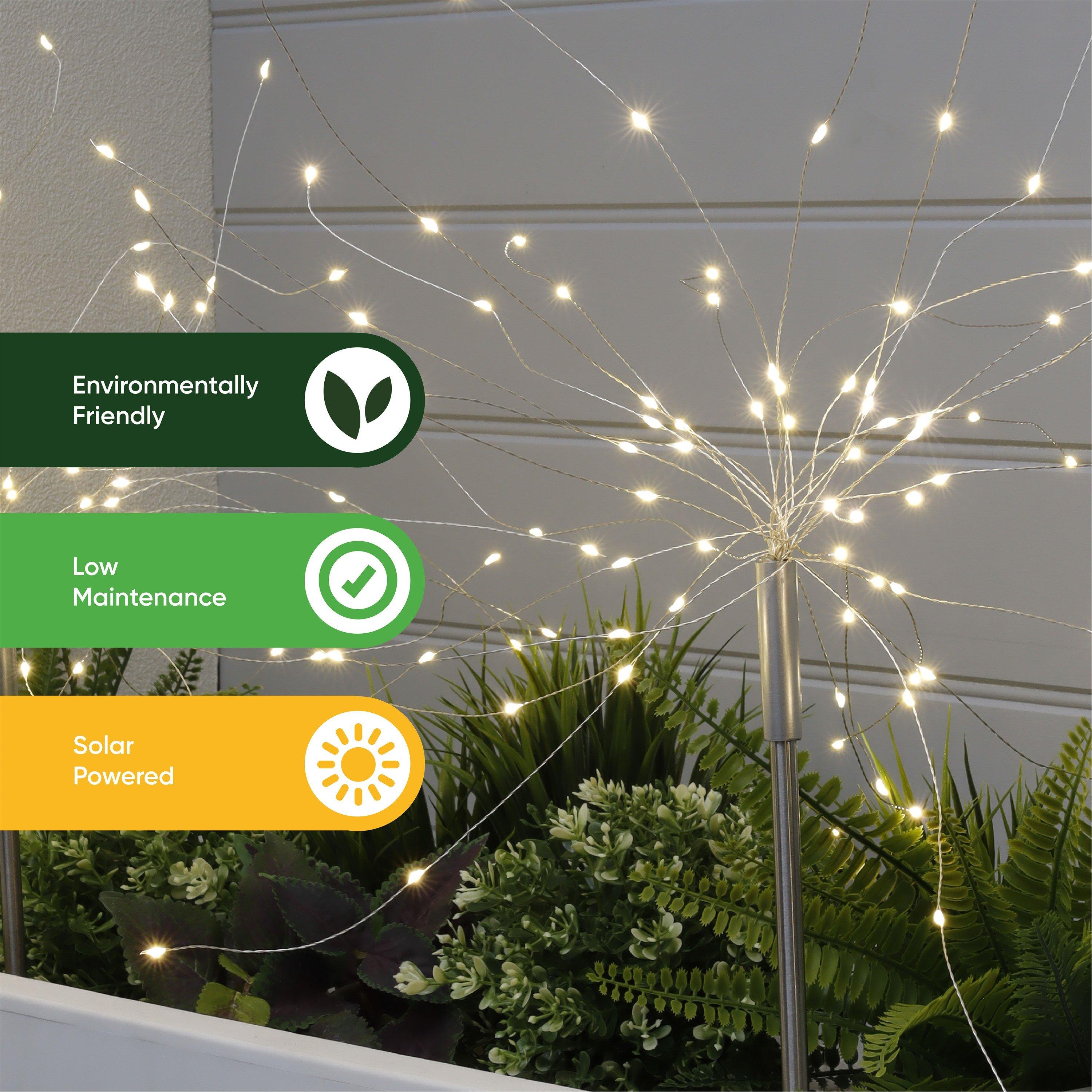 Multi - Streetwize - Pair of Solar Stake Starburst LED Lights - 6